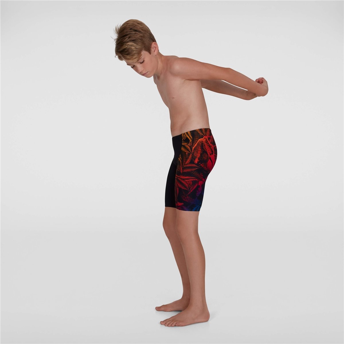 Speedo Junior JungleLizzard V Cut Jammer Çocuk Yüzücü Mayosu