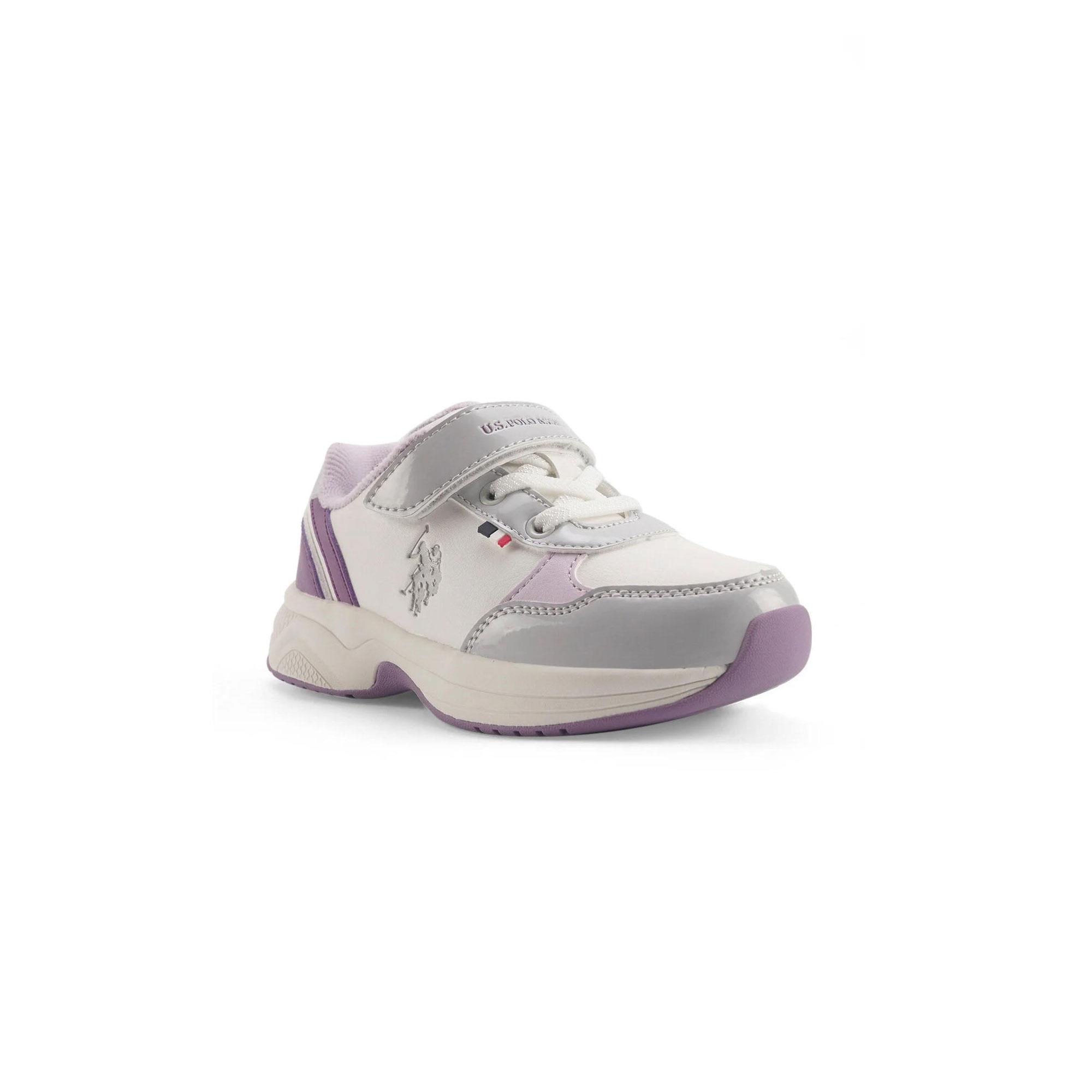 U.S.POLO LERY ÇOCUK AYAKKABI - BEYAZ/MOR