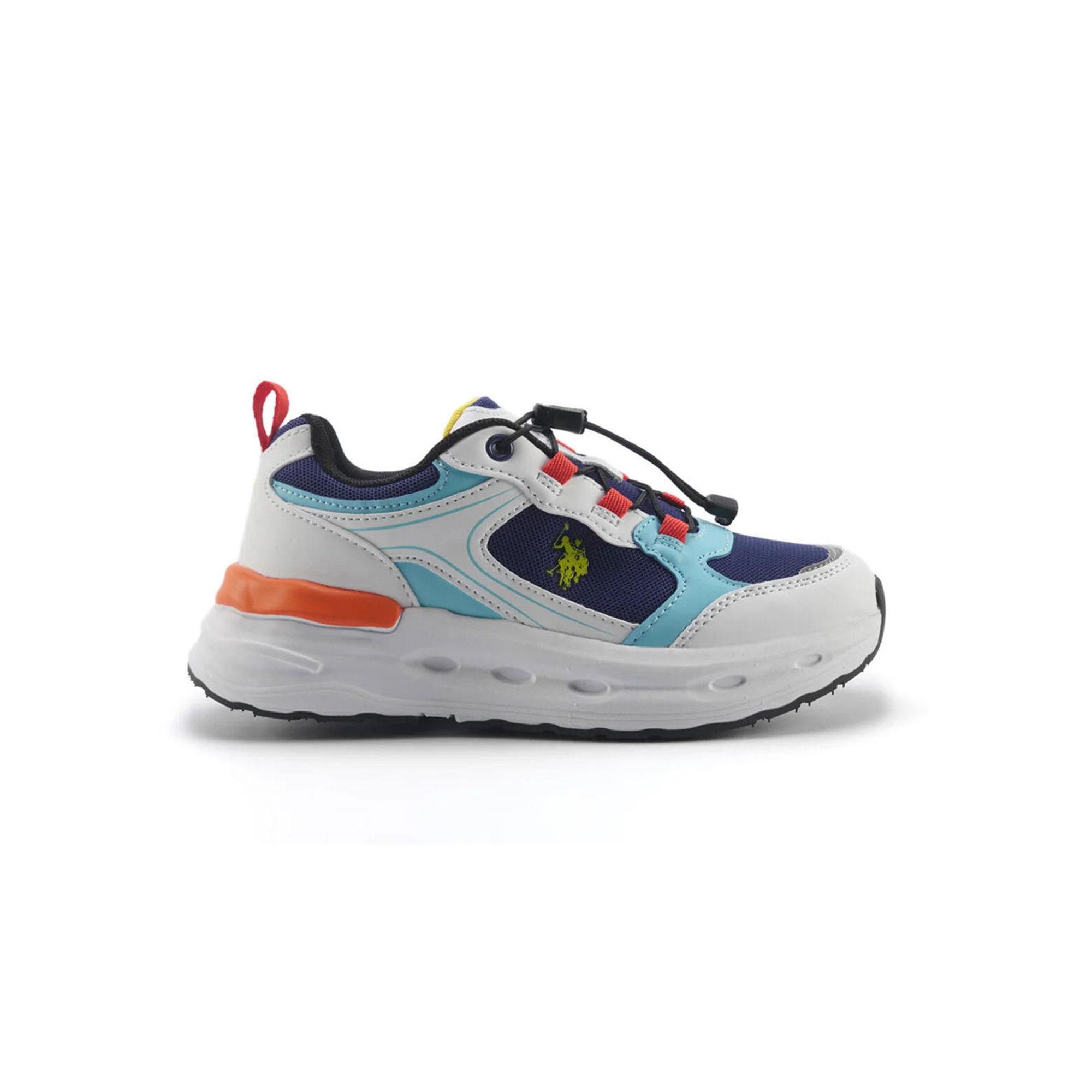 U.S. POLO ASSN. SANTANA JR 5FX ERKEK COCUK AYAKKABI - BEYAZ