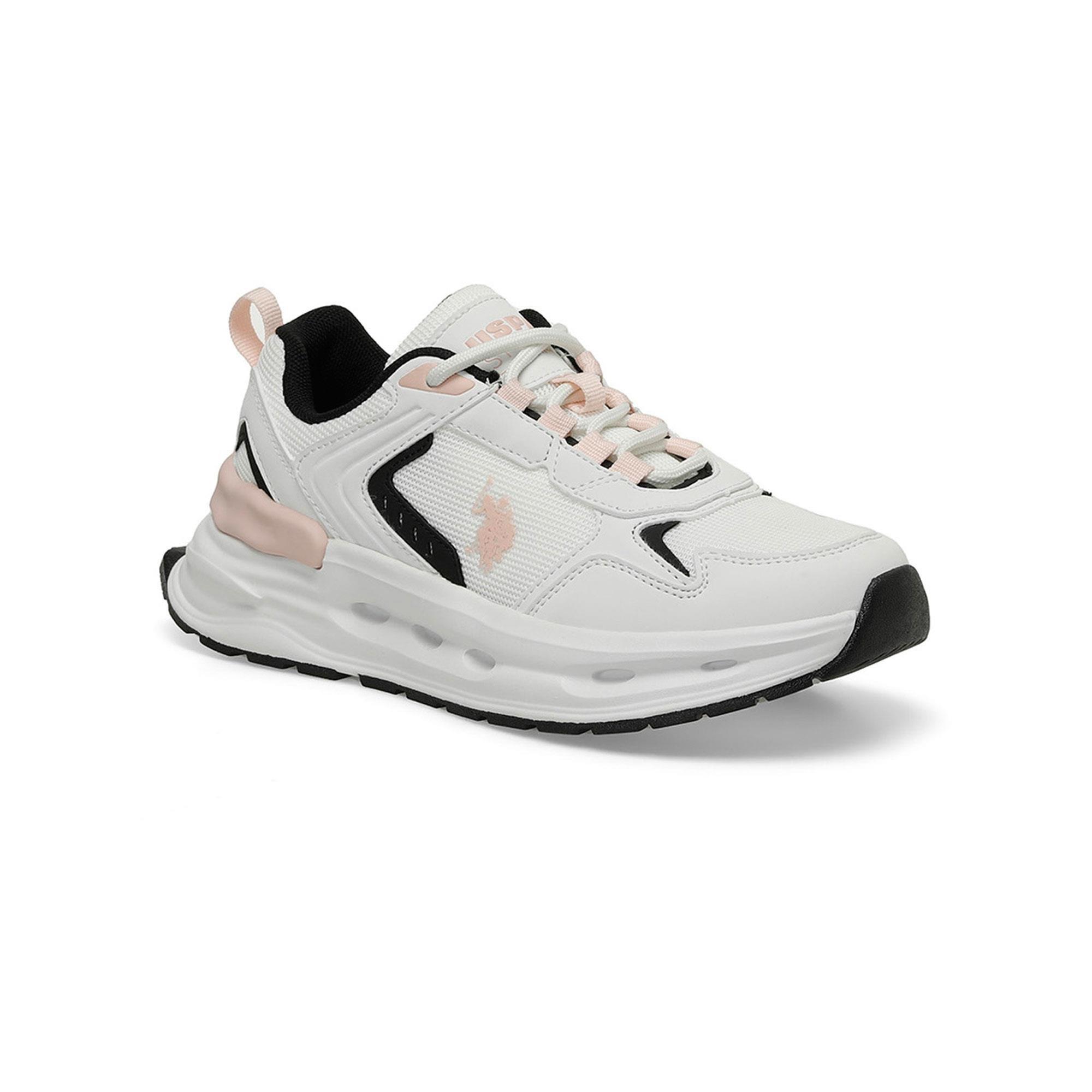 U.S. POLO ASSN. 4M JACKY WMN 4FX KADIN AYAKKABI - BEYAZ/PEMBE