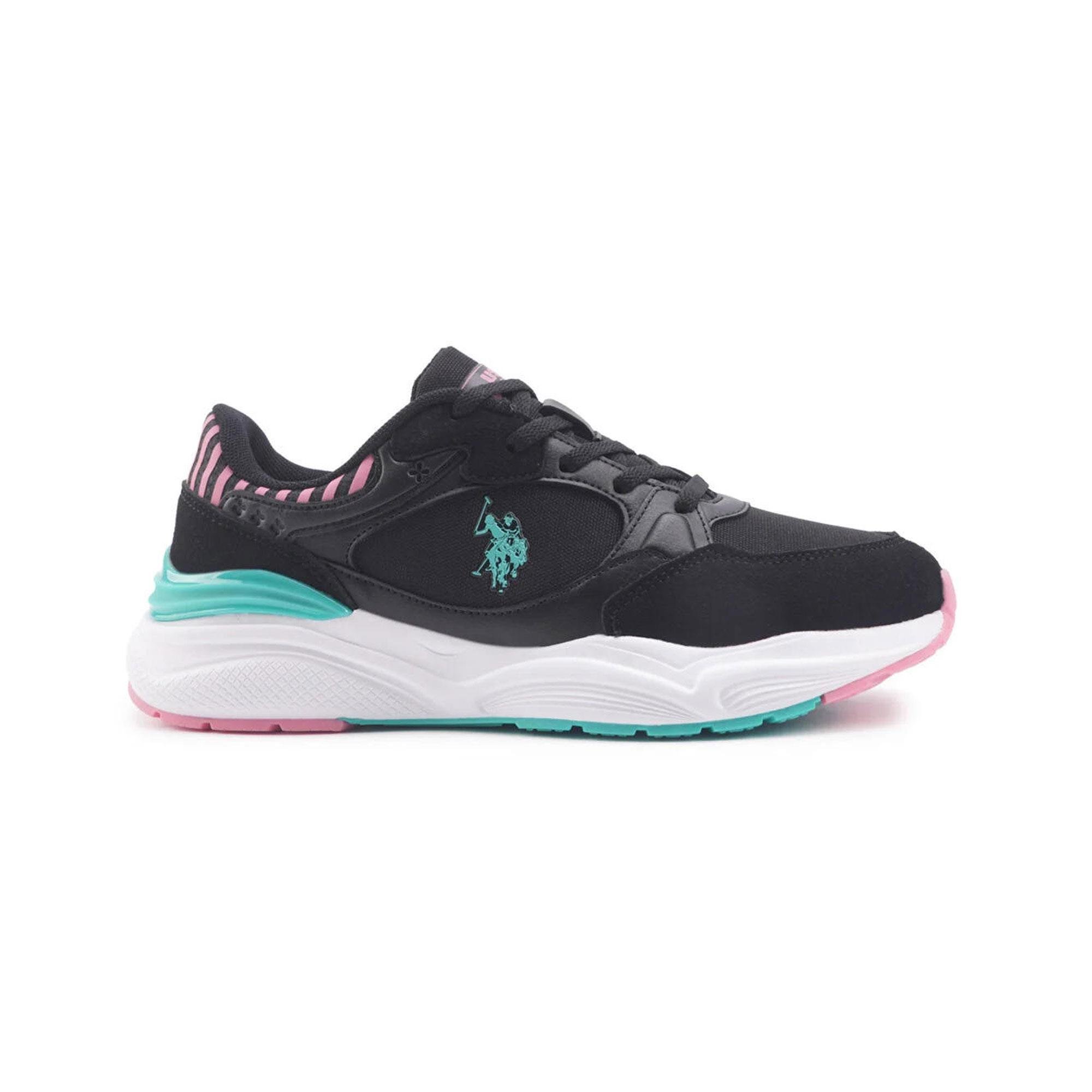 U.S. POLO ASSN. 4M BLOSSOM 4FX KADIN AYAKKABI - SİYAH/YEŞİL