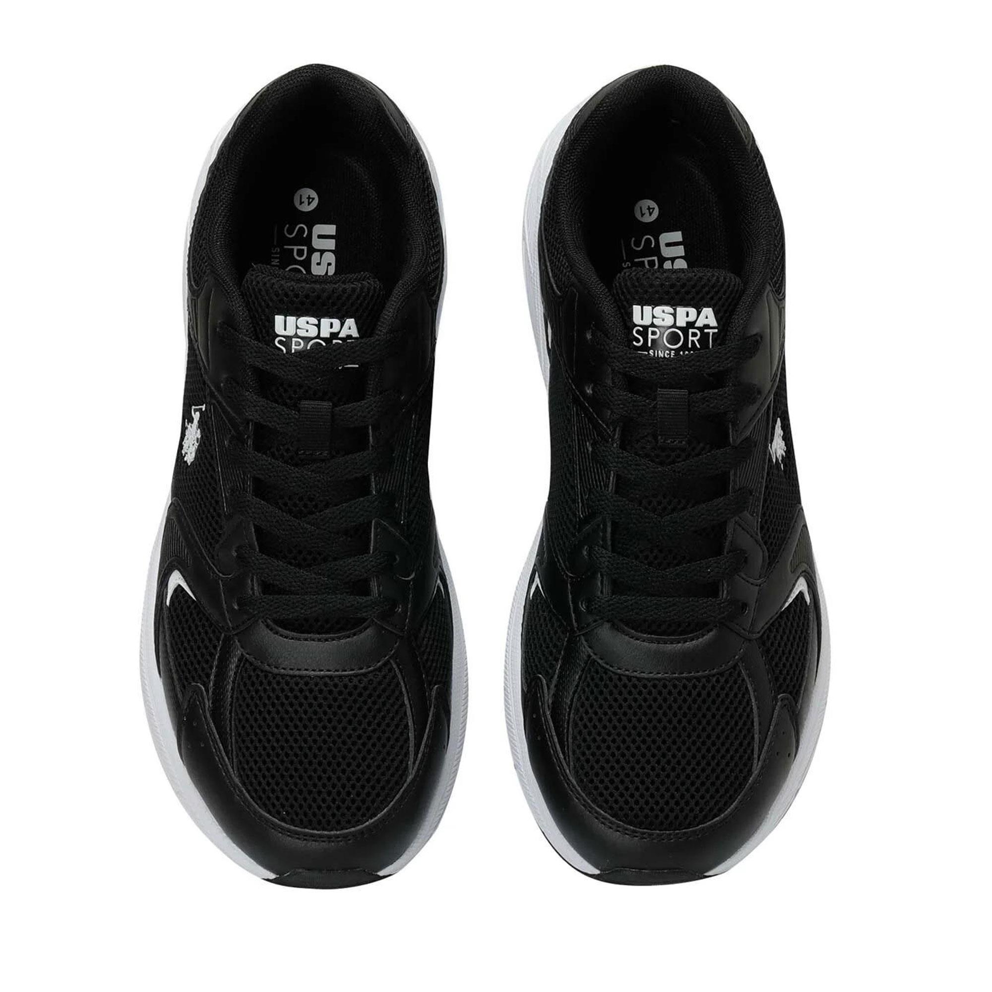 U.S. POLO ASSN. 4M FELIX 4FX ERKEK AYAKKABI - SİYAH/BEYAZ