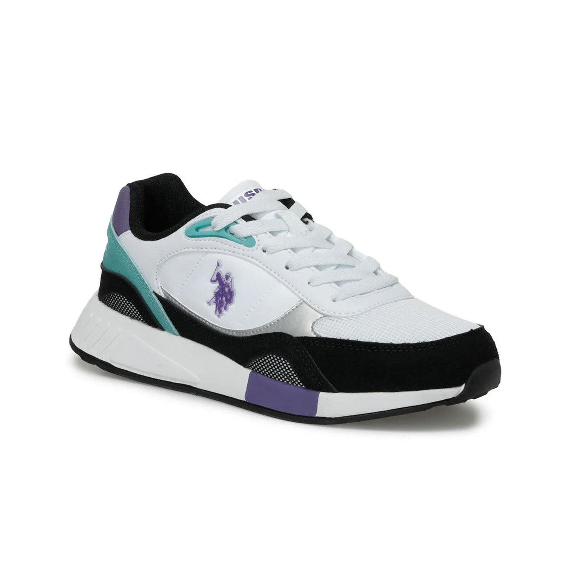 U.S. POLO ASSN. 4M LEMAR WMN 4FX KADIN AYAKKABI - BEYAZ/MOR