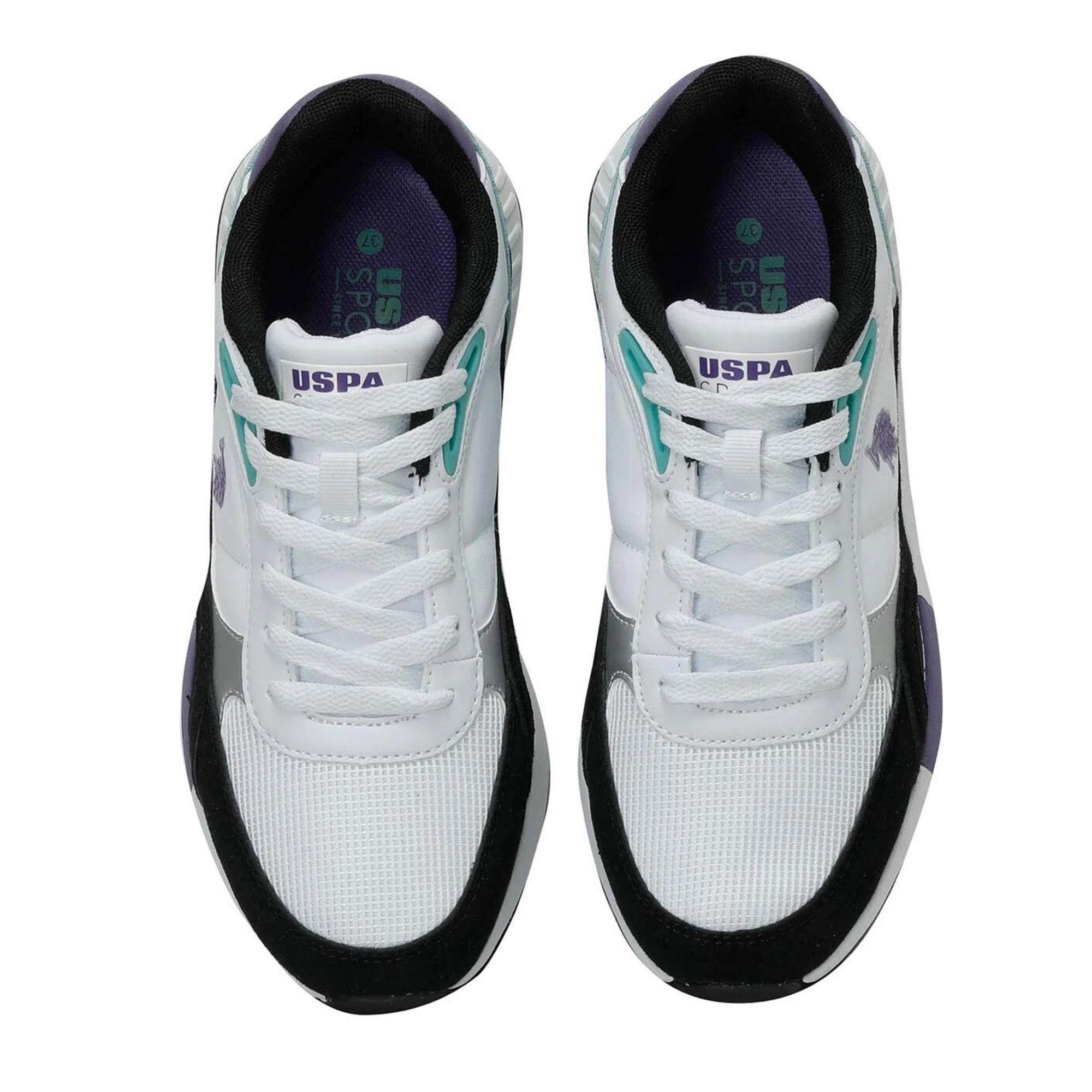 U.S. POLO ASSN. 4M LEMAR WMN 4FX KADIN AYAKKABI - BEYAZ/MOR