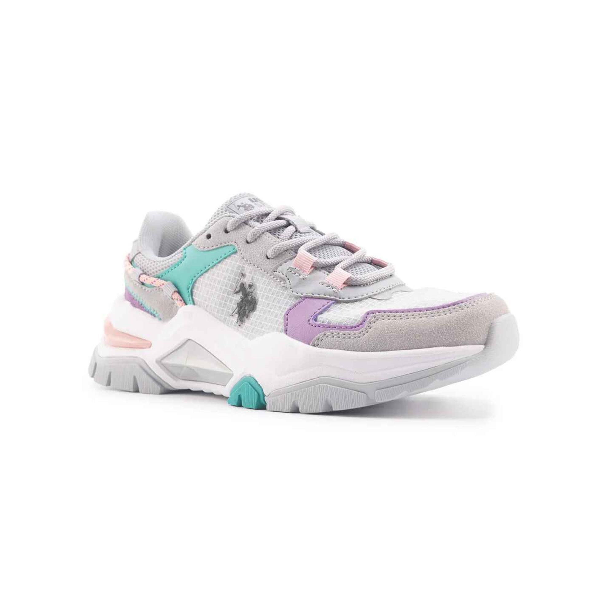 U.S. POLO ASSN. 4M VINCENT WMN 4FX KADIN AYAKKABI - GRİ/LİLA