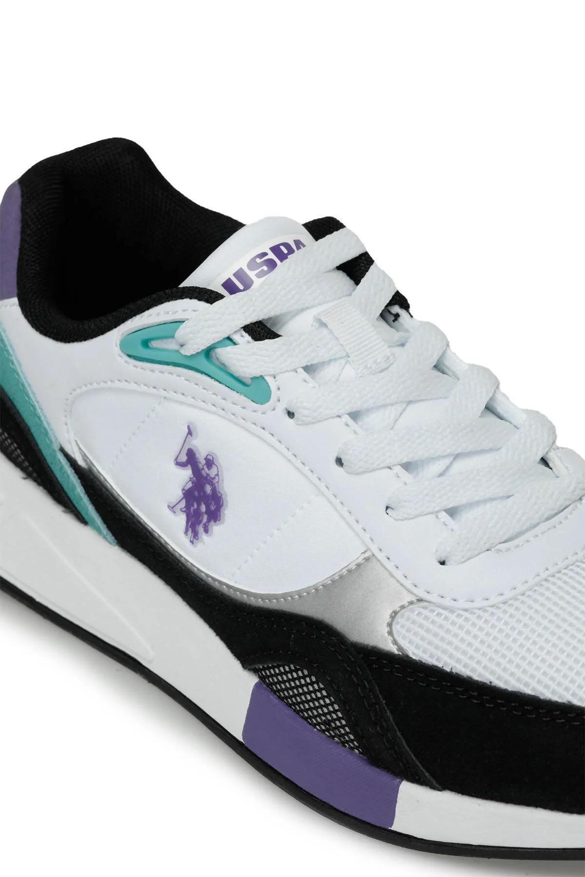 U.S. POLO ASSN. 4M LEMAR WMN 4FX KADIN AYAKKABI - BEYAZ/MOR