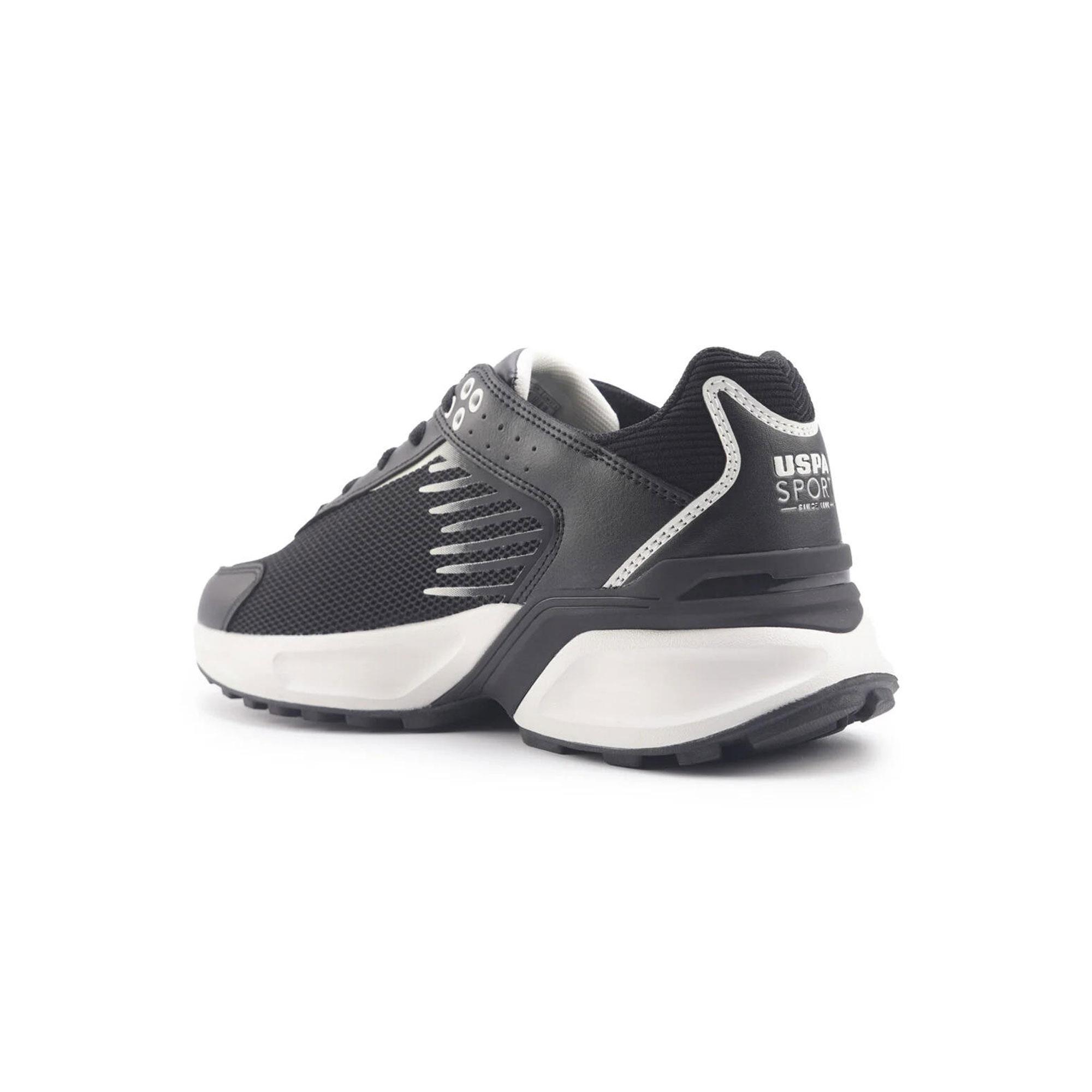 U.S. POLO ASSN. 4M RICK 4FX ERKEK AYAKKABI - SİYAH/BEYAZ