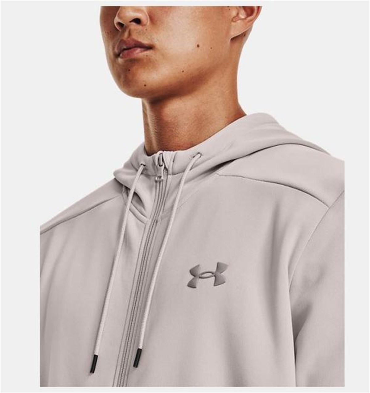 UA Armour Fleece FZ Hoodie - HAKİ/GRİ