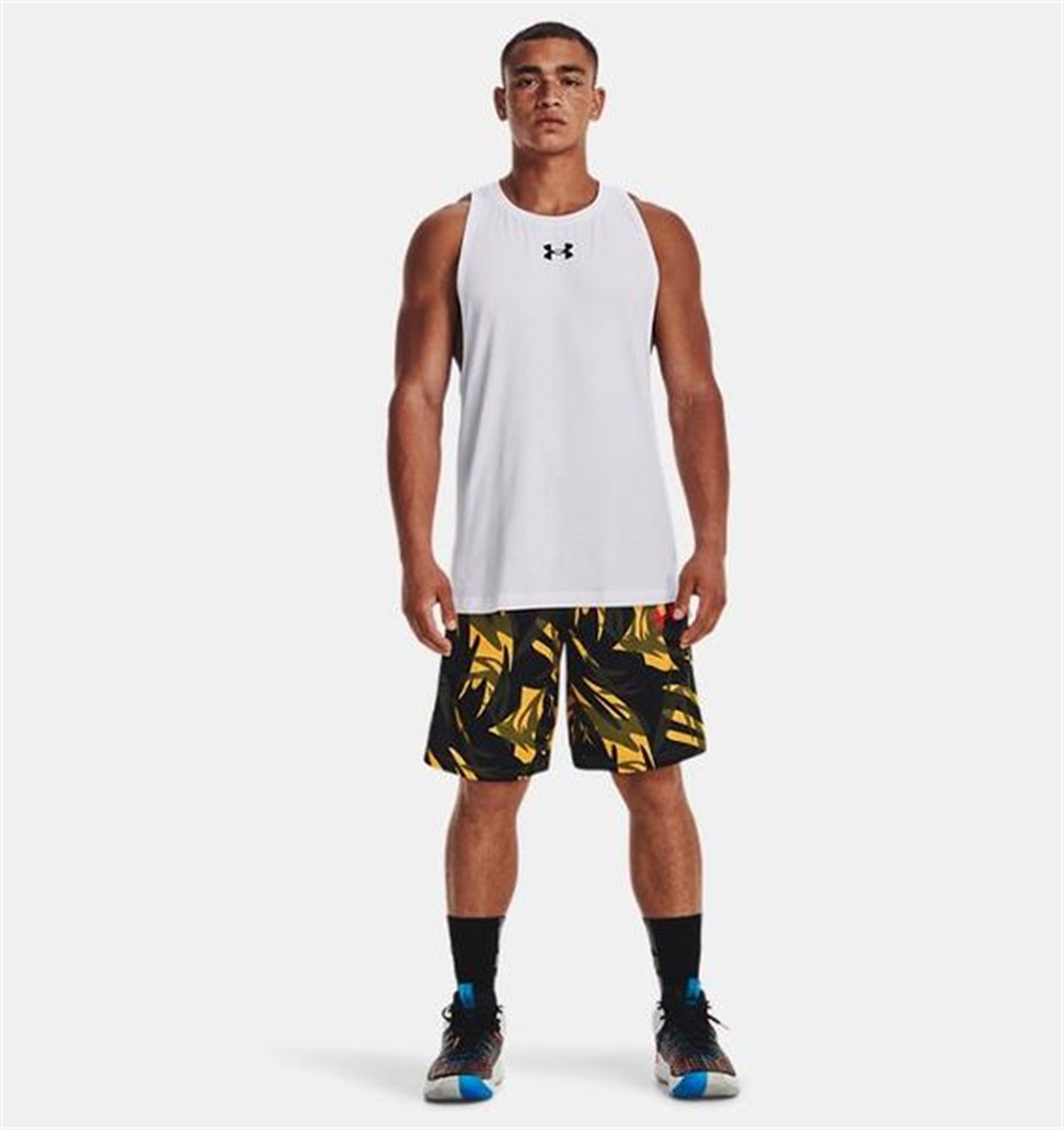UA BASELINE 10'' PRINT SHORT - BEYAZ(SÜET)