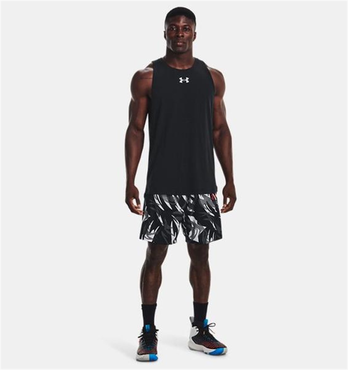 UA BASELINE 10'' PRINT SHORT - FÜME