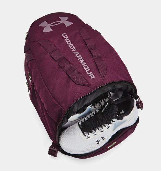 UA Hustle 5.0 Backpack - LACİ/KIRMIZI