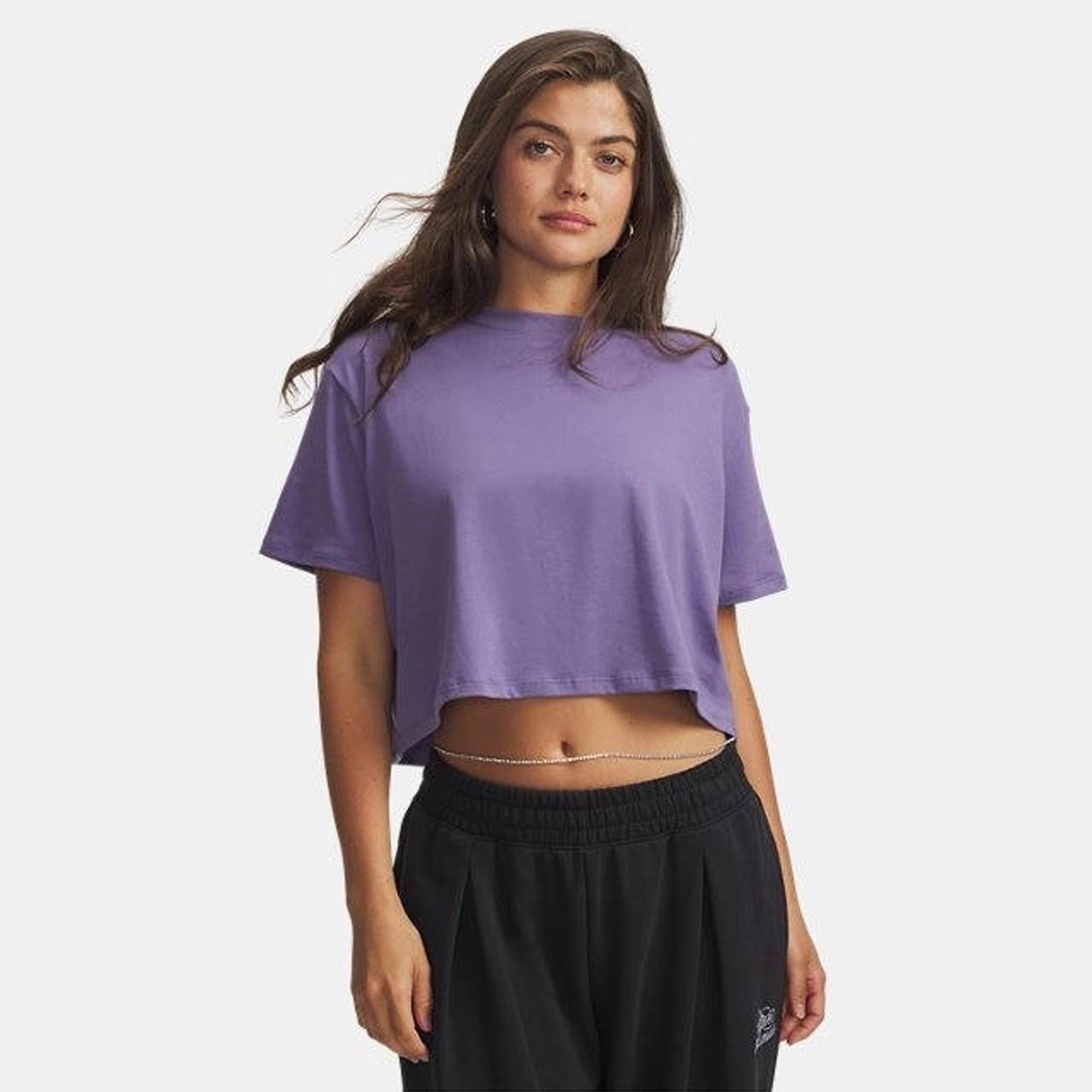 UA Rival Boxy Tee Solid - SİY/FÜM/YEŞ