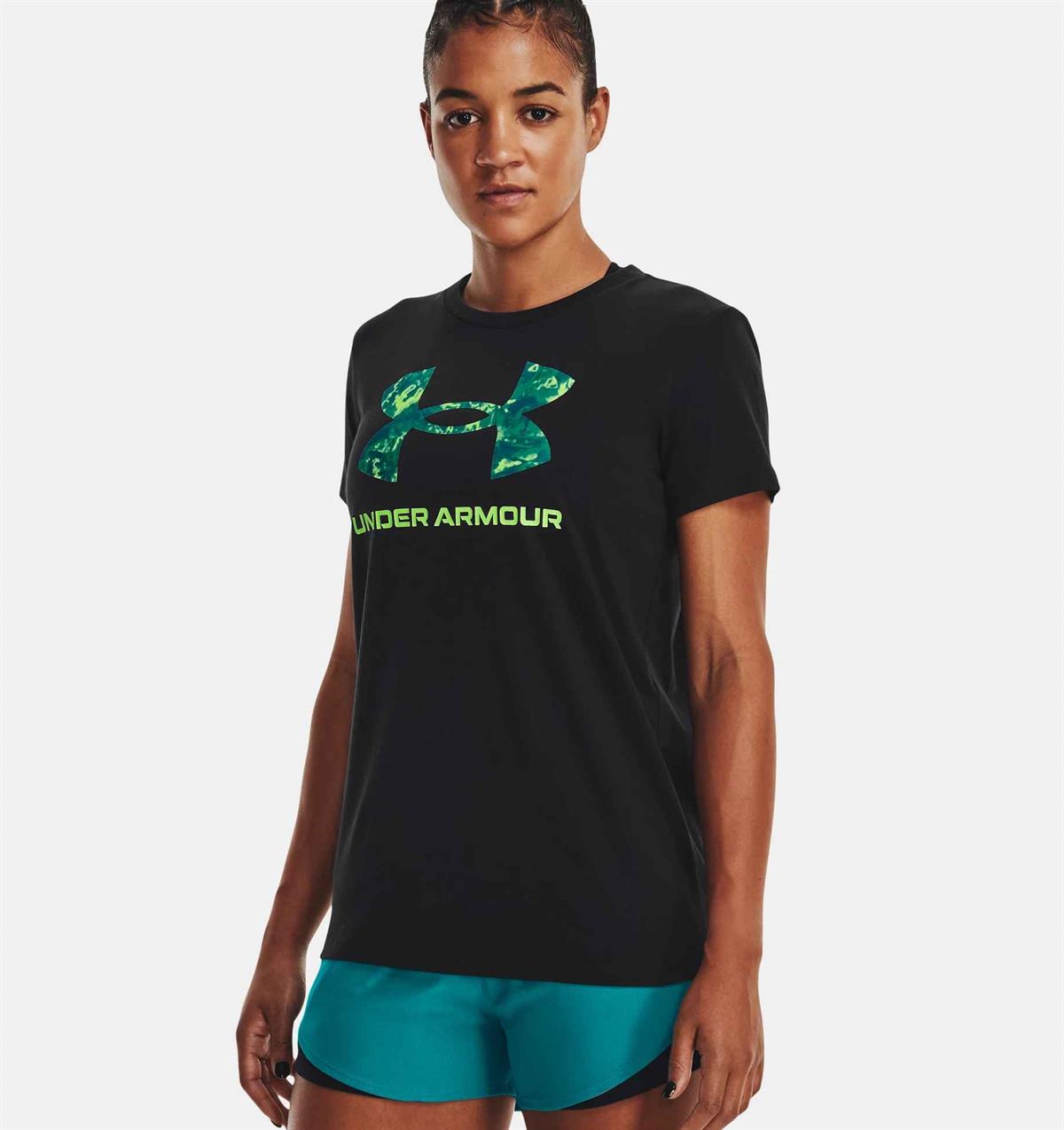 UA SPORTSTYLE LOGO SS - SİYAH(SİMLİ)