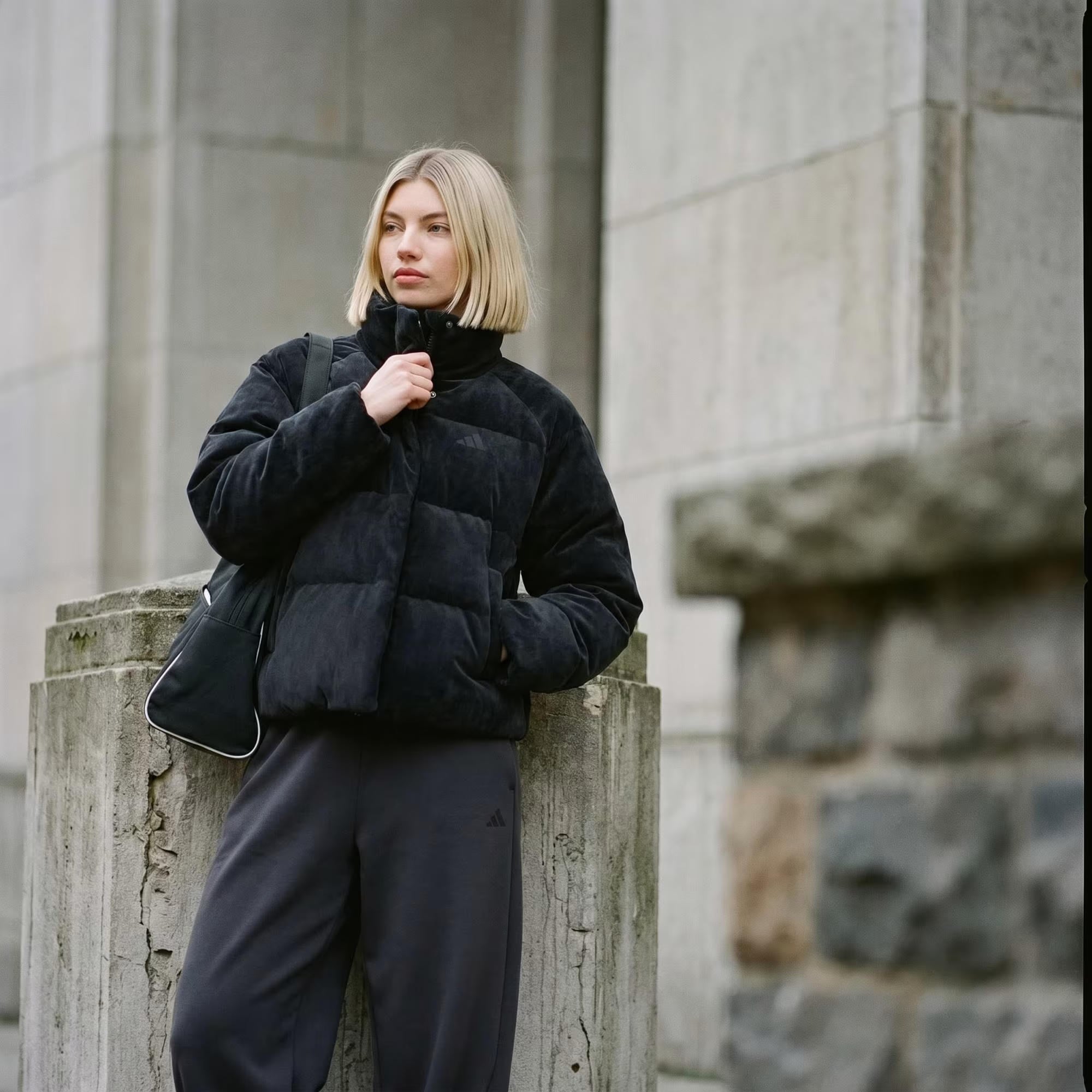 W D PUF VELOUR - ADIDAS SIYAH