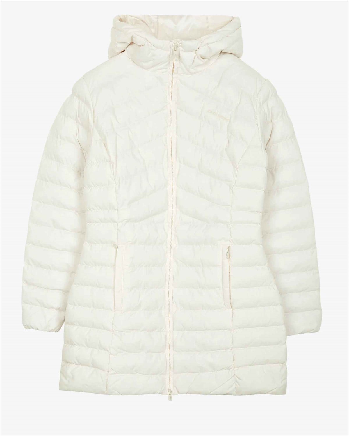 W Essential Maxi Length Hooded Jacket - SİYAH(MAT)