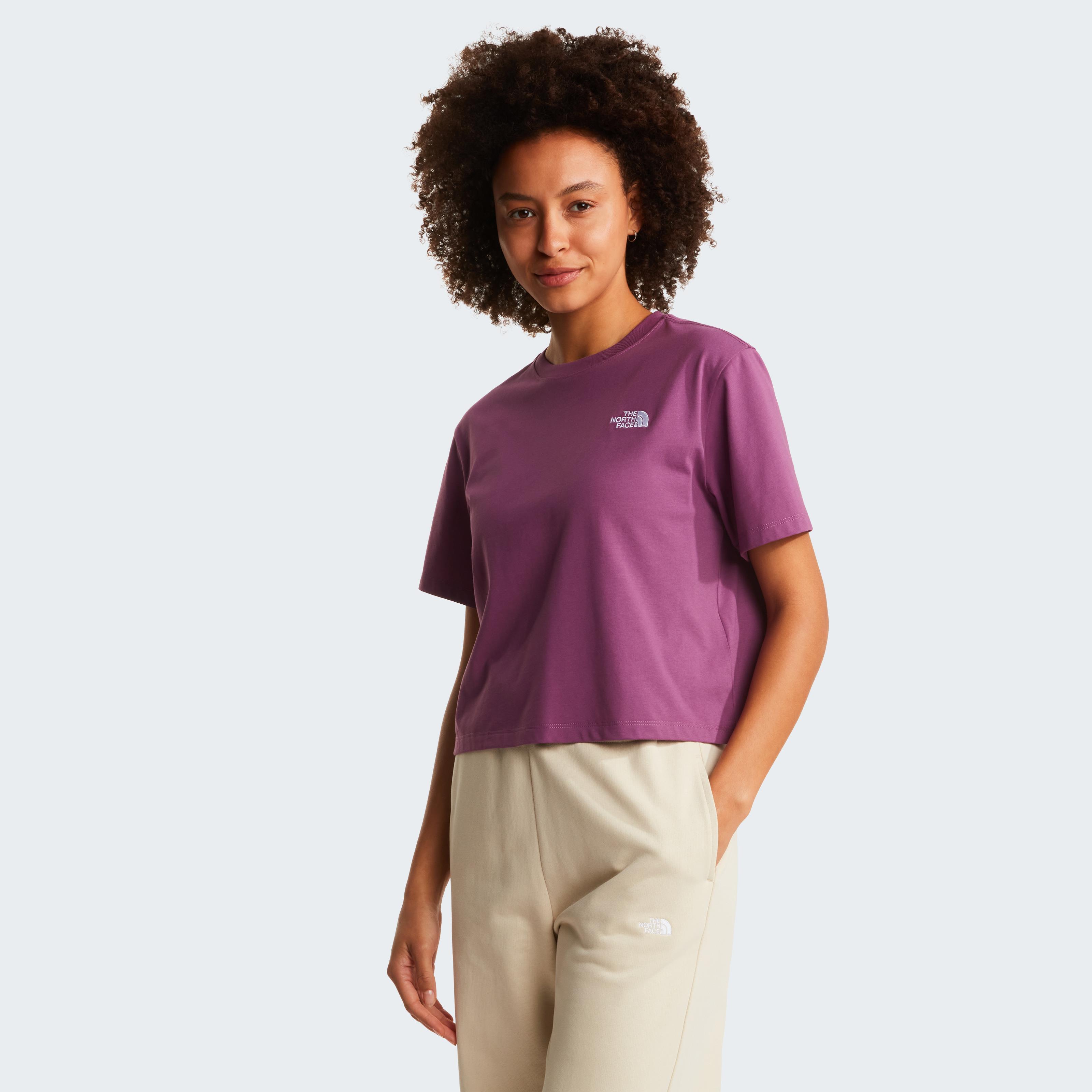 W EVOLUTION SIMPLE DOME CROP RLX SS TEE - SIYAH