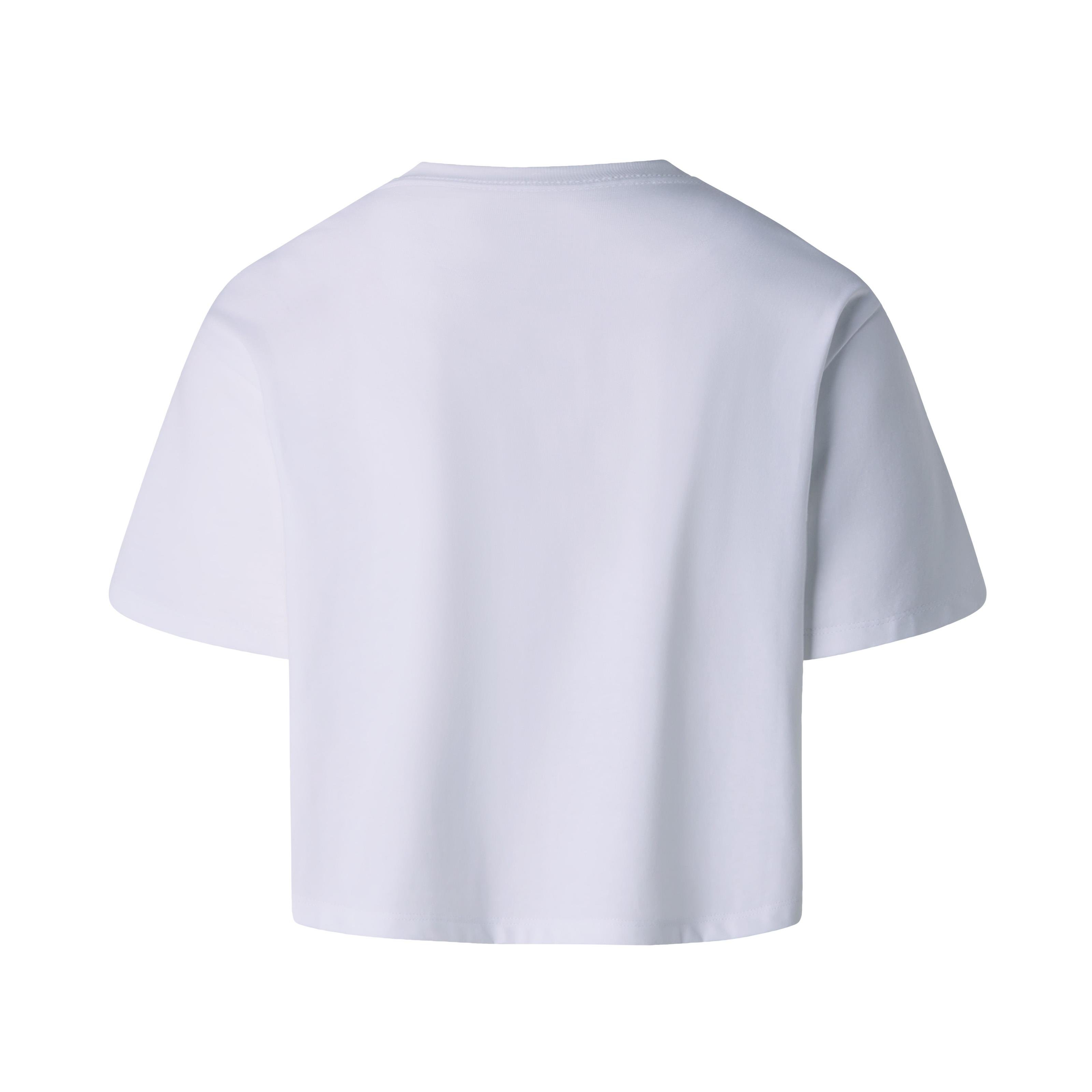 W EVOLUTION SIMPLE DOME CROP RLX SS TEE - BEYAZ