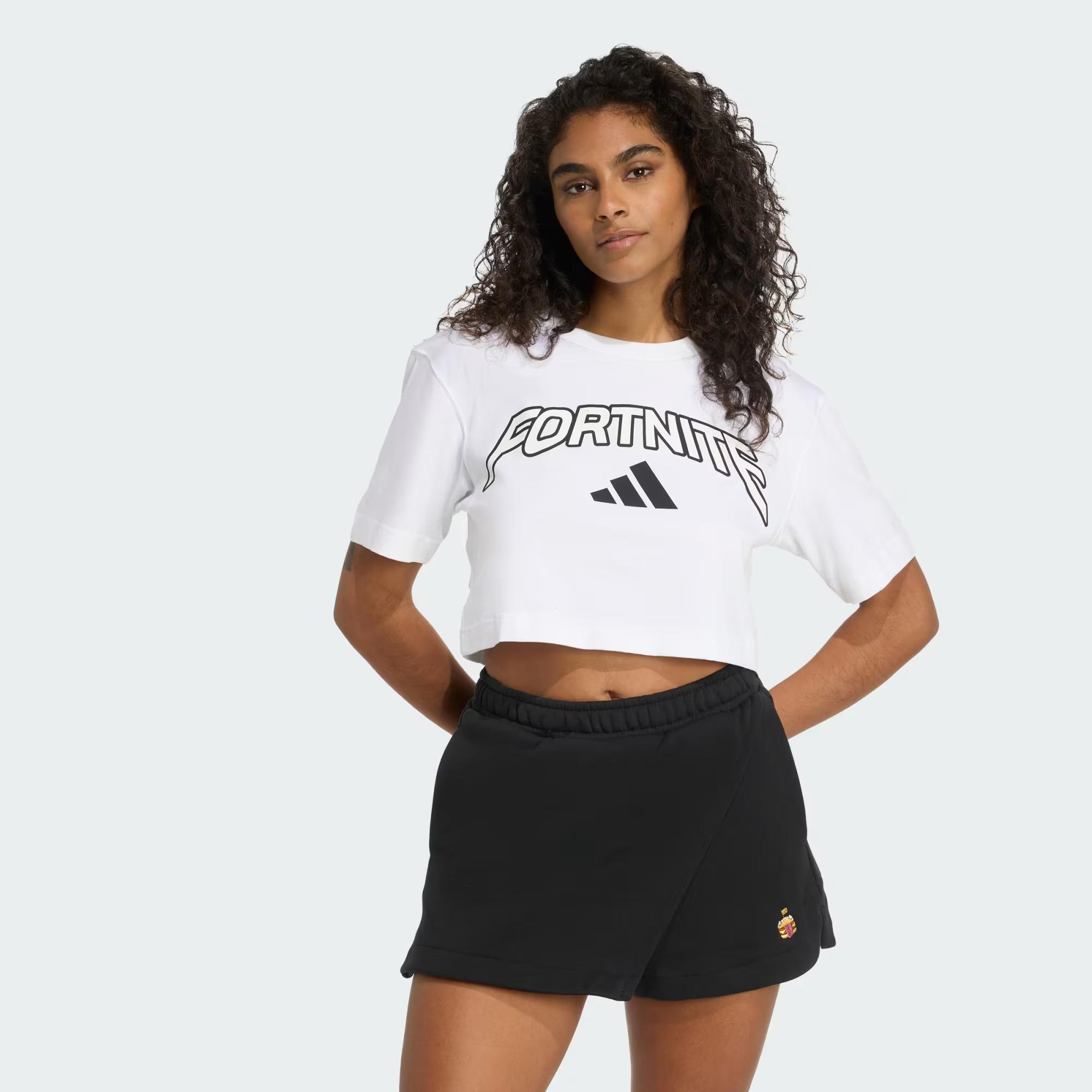 W FN CROP TEE - ADIDAS SIYAH