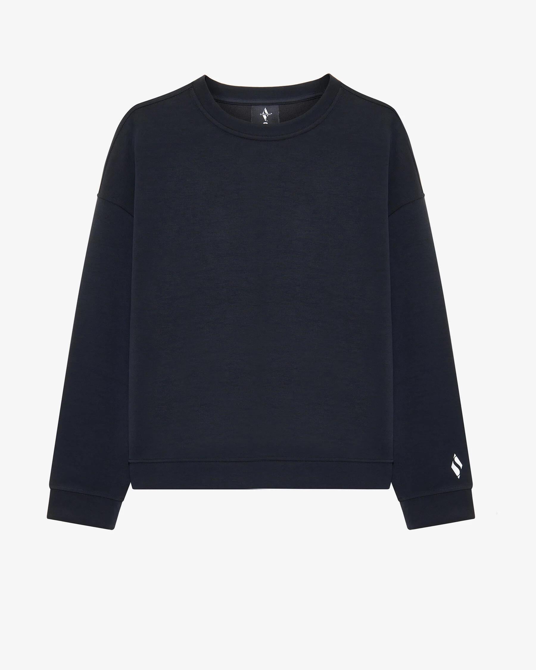 W Lounge Loose Crew Neck Sweatshirt - SİYAH