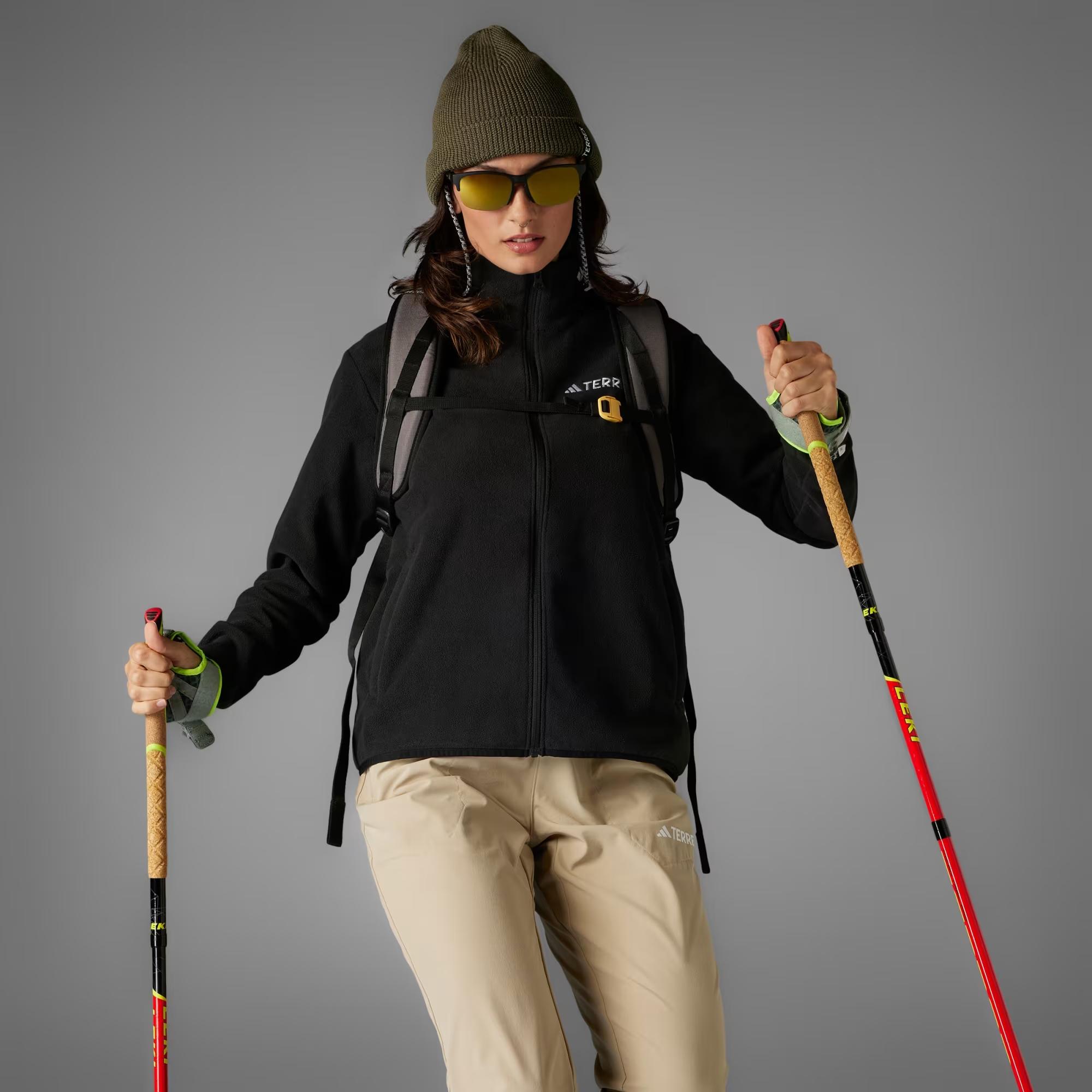 W MT ESS FZ FL - ADIDAS SIYAH