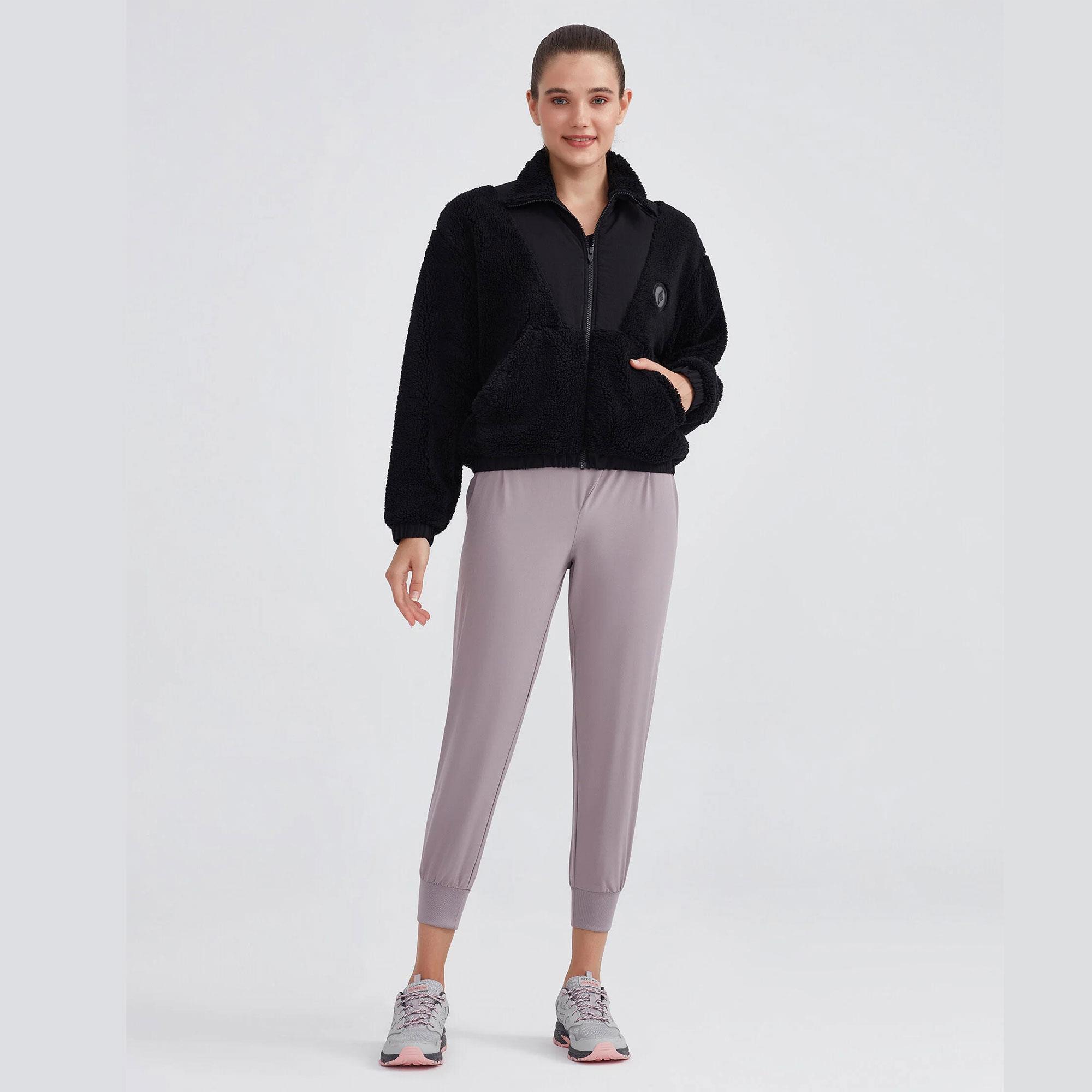 W Outdoor Fleece Half Zip Sherpa - SİYAH