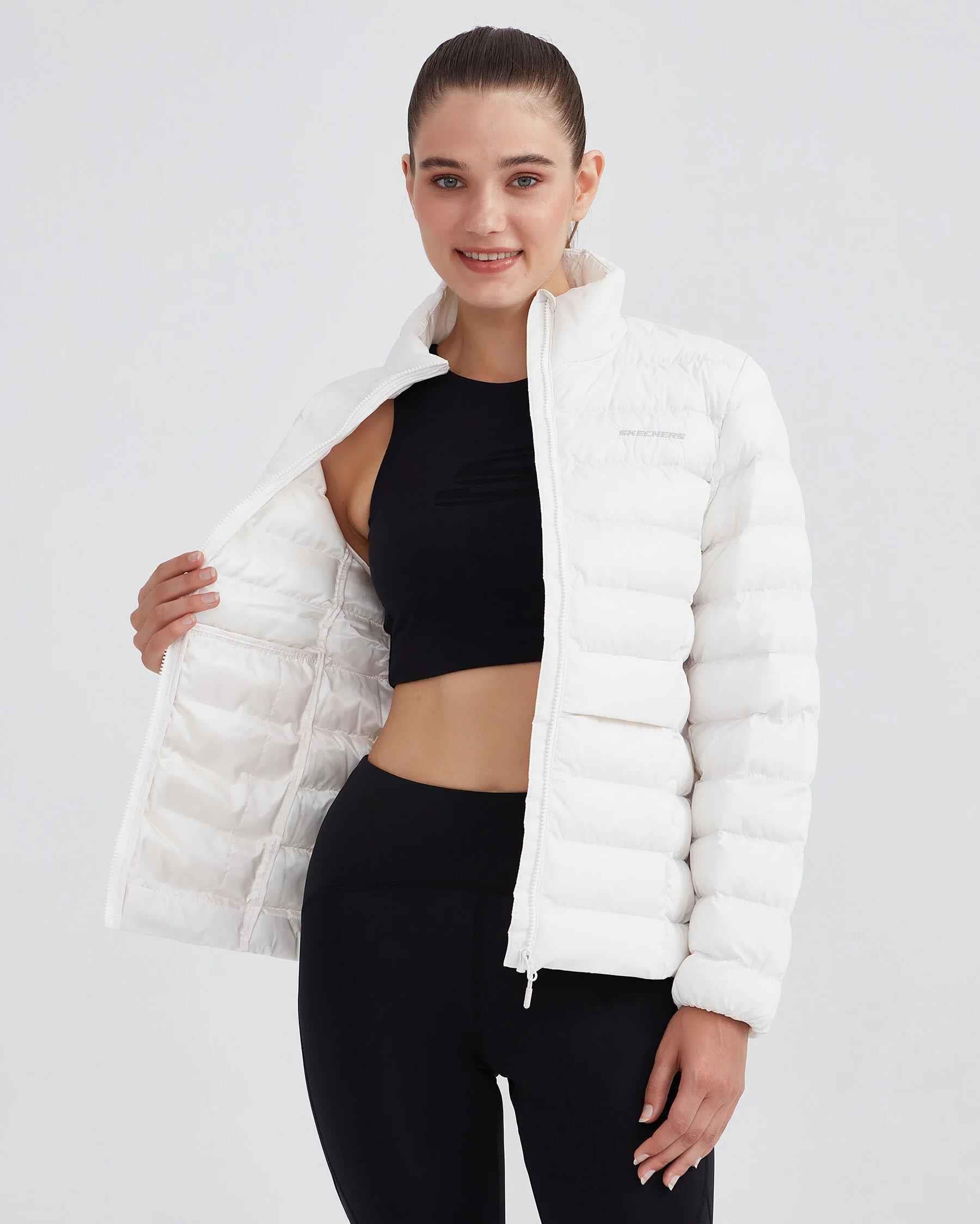 W Outerwear Pop Up Detailed Padded Jacket - TURUNCU