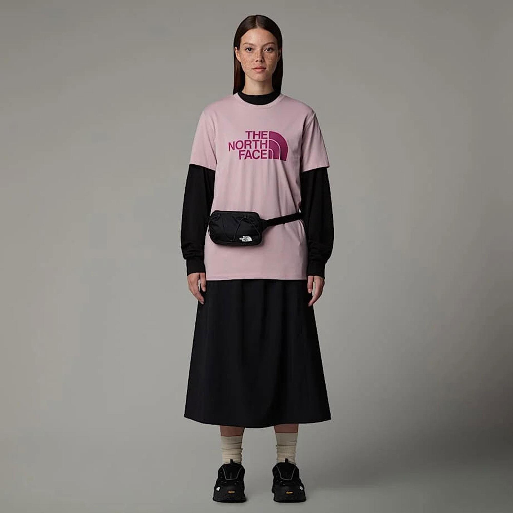 W SS RELAXED EASY TEE - SIYAH
