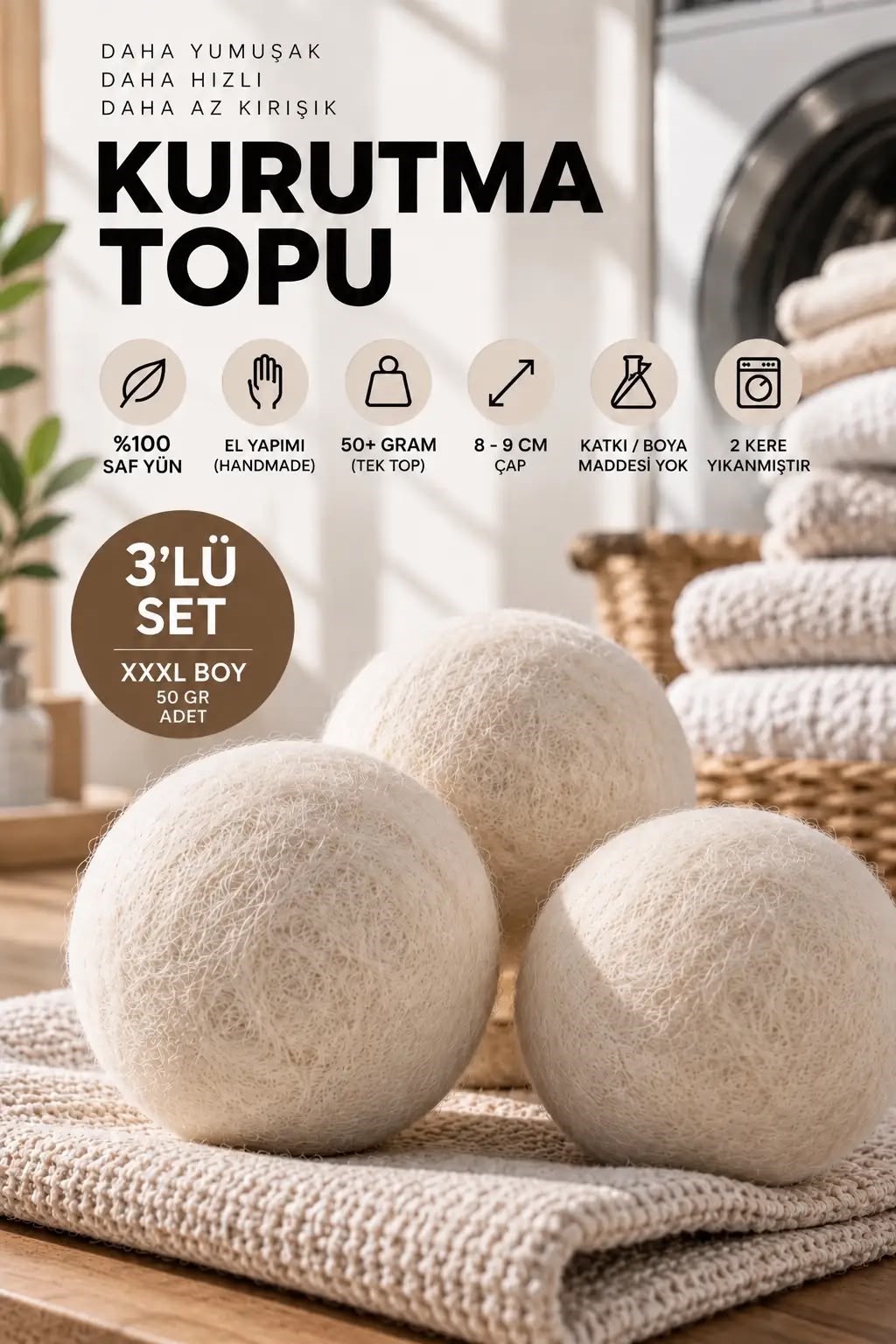 3 XL Kurutma Topu