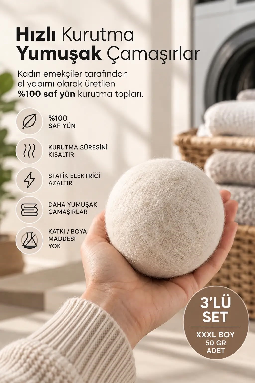 3 XL Kurutma Topu