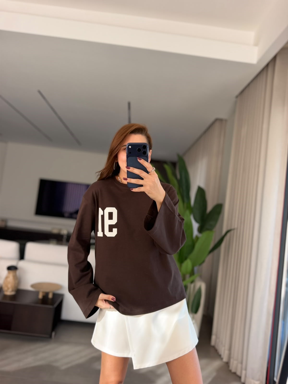Acı Kahve  91 Baskılı Sweatshırt