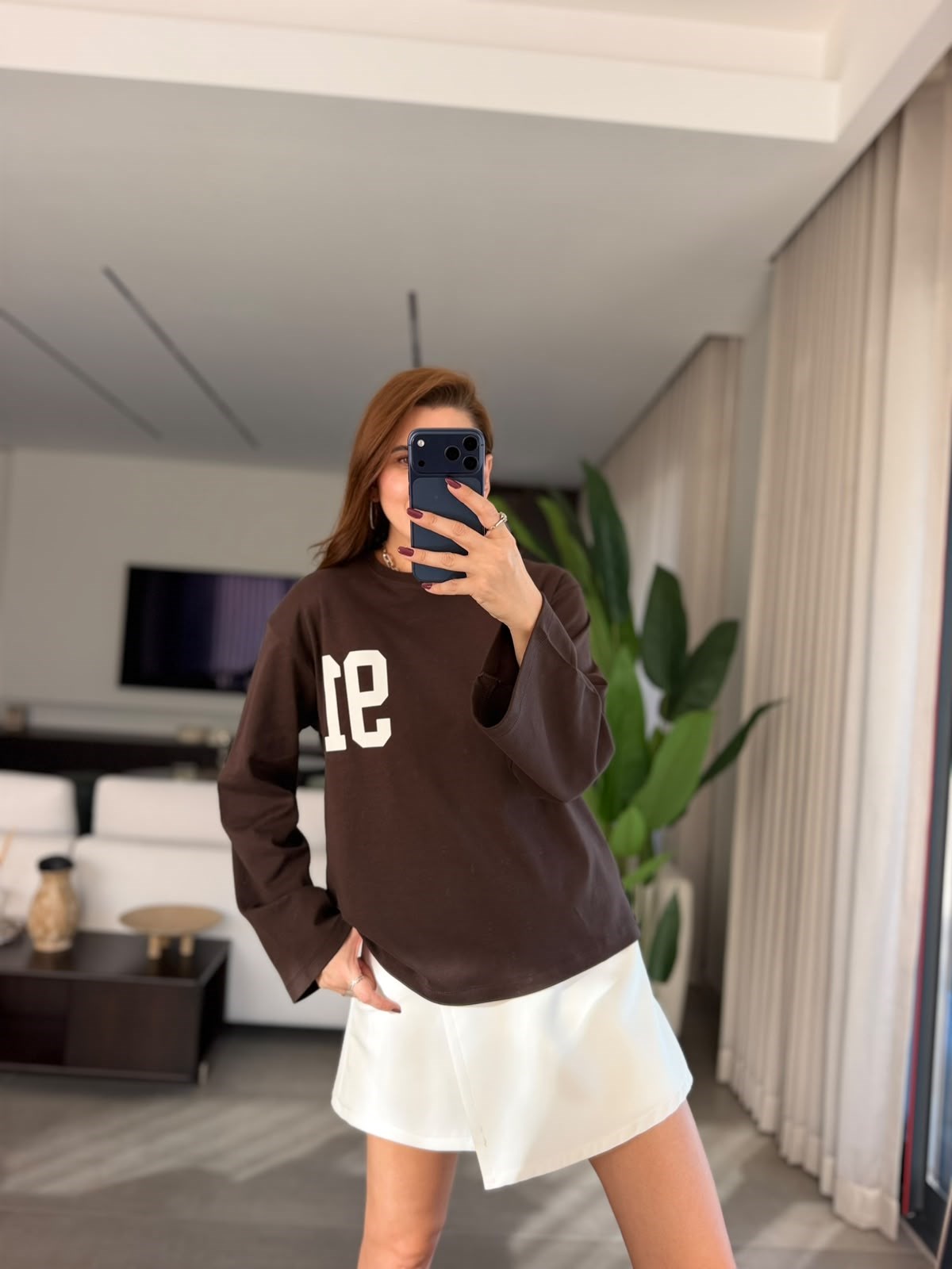Acı Kahve  91 Baskılı Sweatshırt