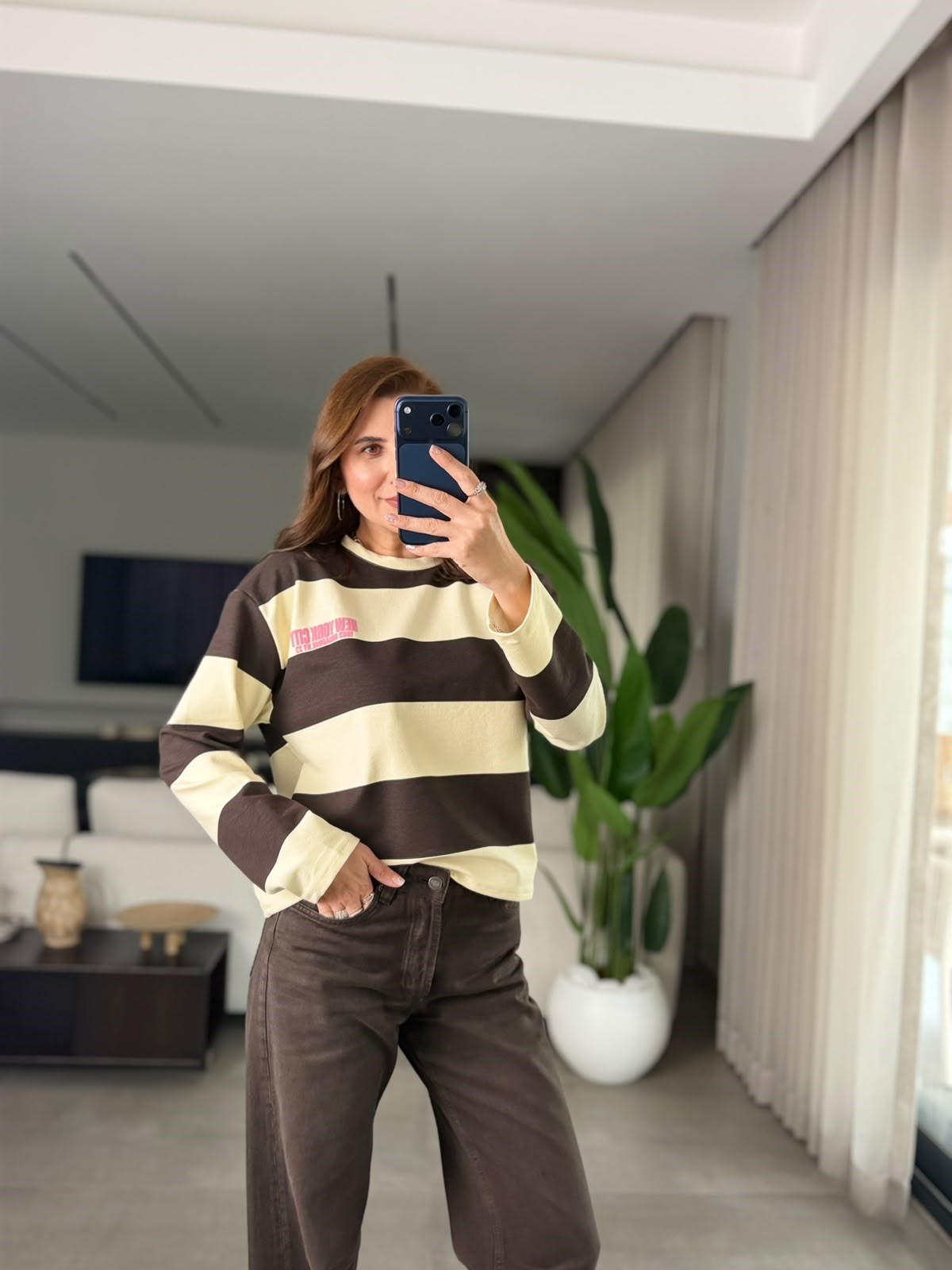 Acı Kahve Baskılı NY Sweatshırt