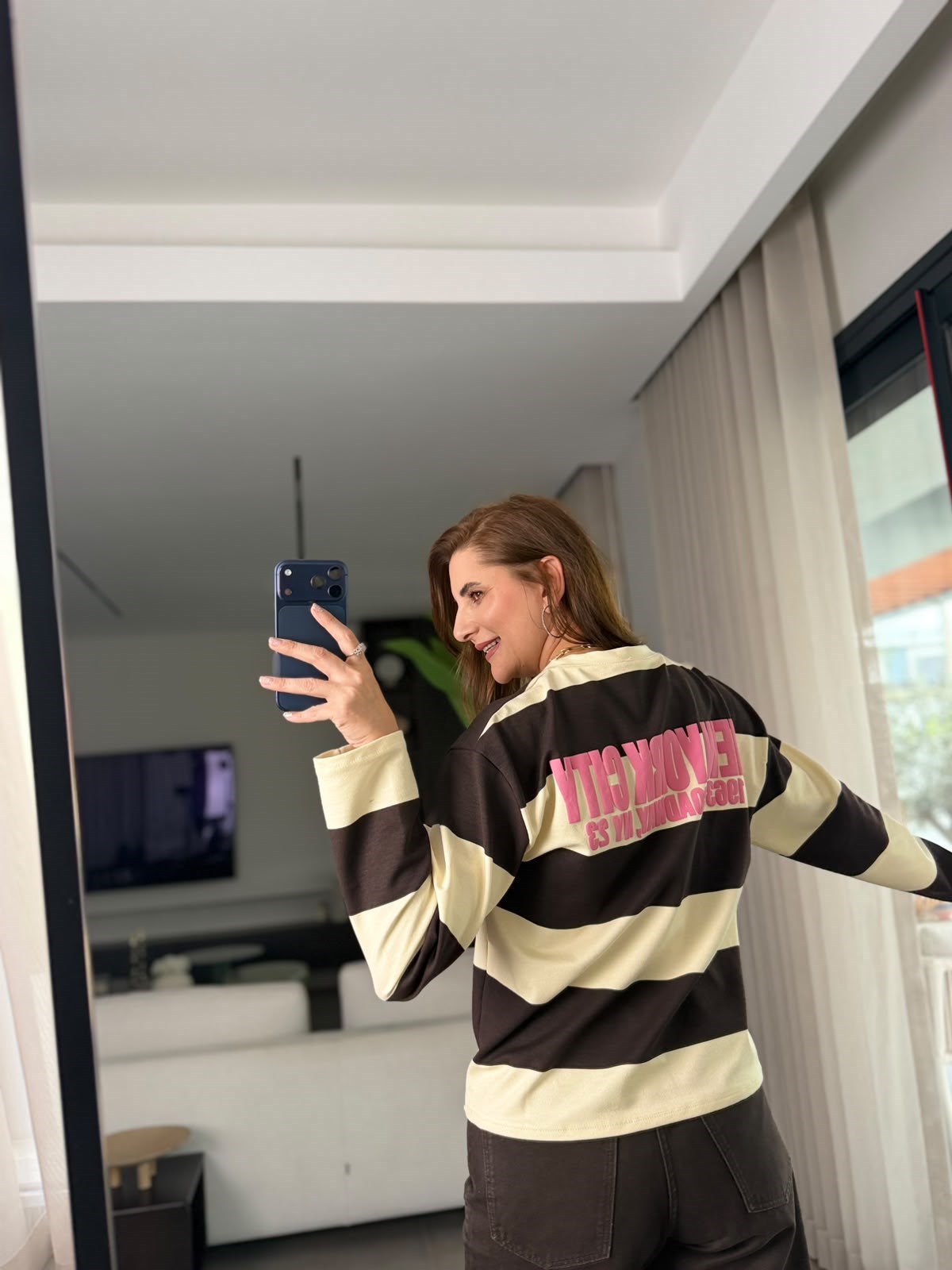 Acı Kahve Baskılı NY Sweatshırt