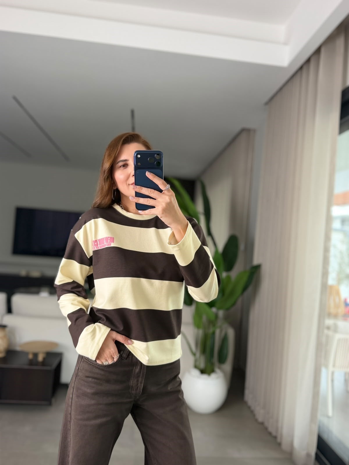 Acı Kahve Baskılı NY Sweatshırt