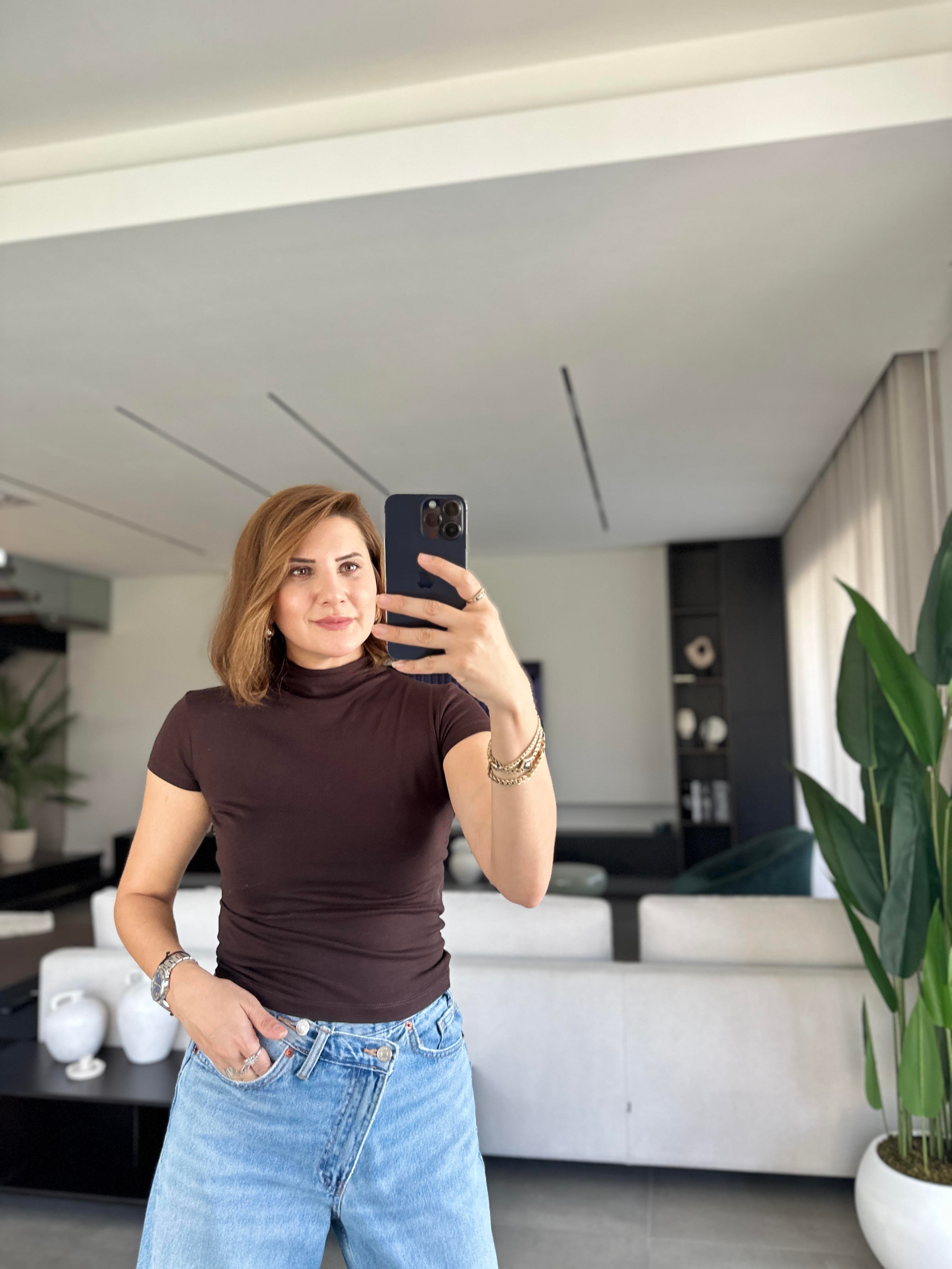 Acı Kahve Bebe Kol Basic T-shirt