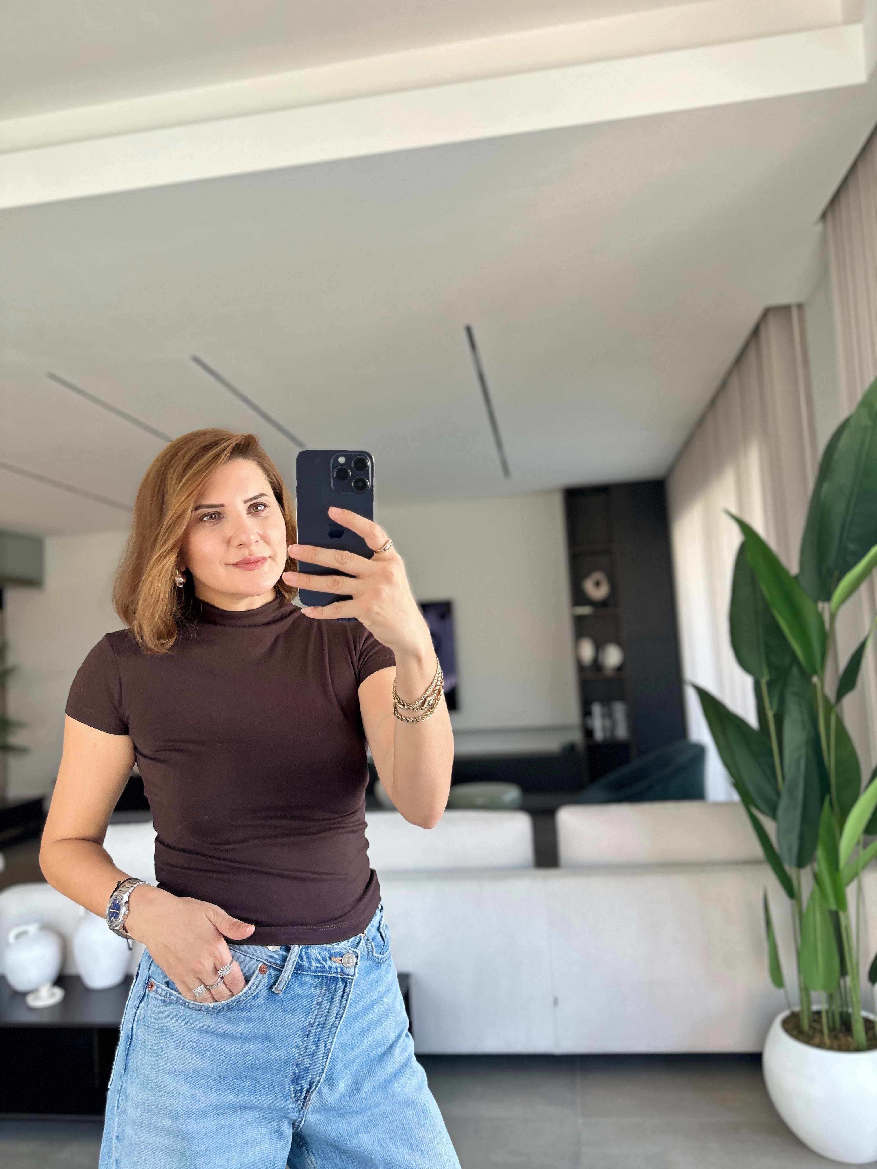 Acı Kahve Bebe Kol Basic T-shirt