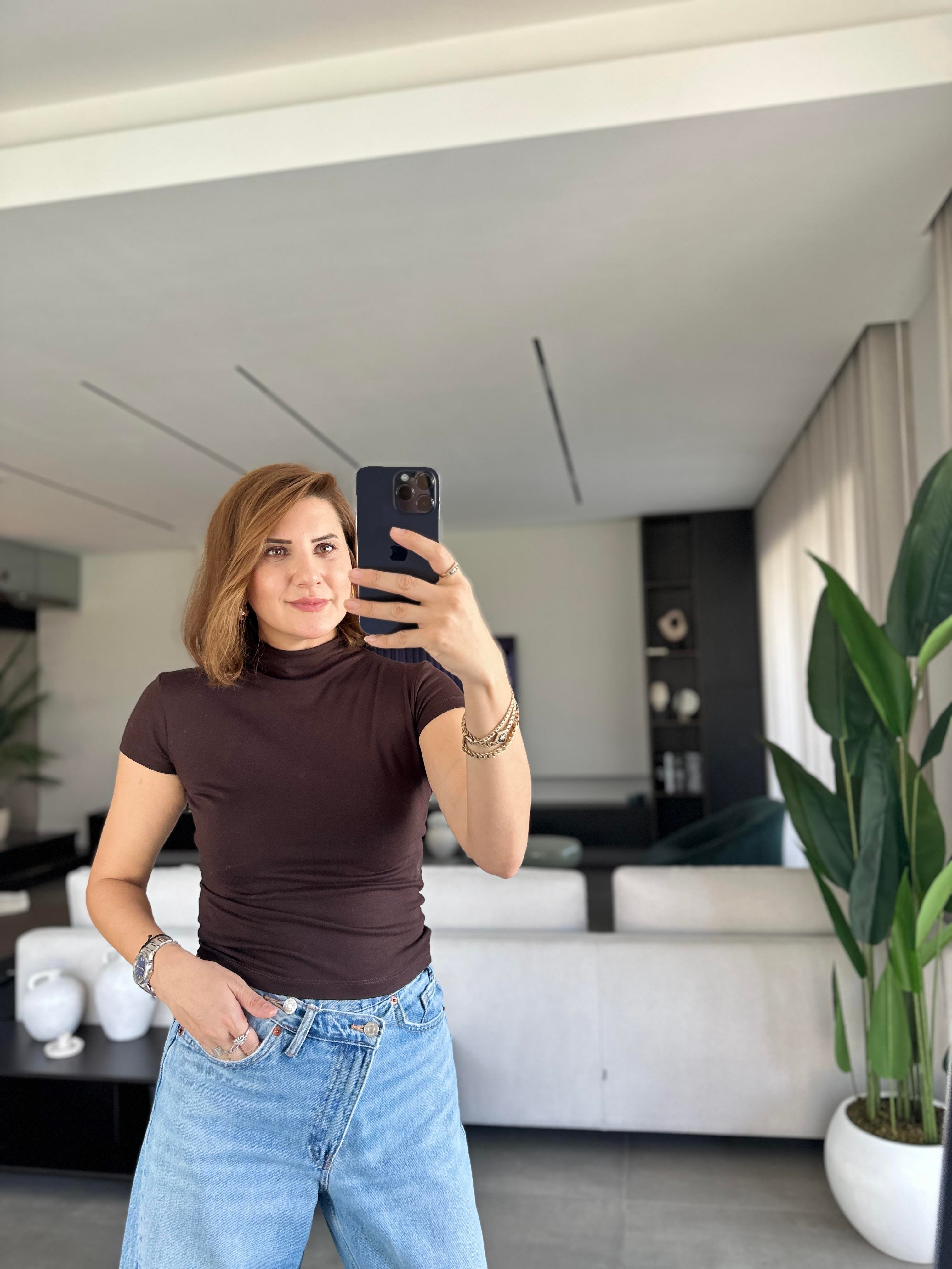 Acı Kahve Bebe Kol Basic T-shirt