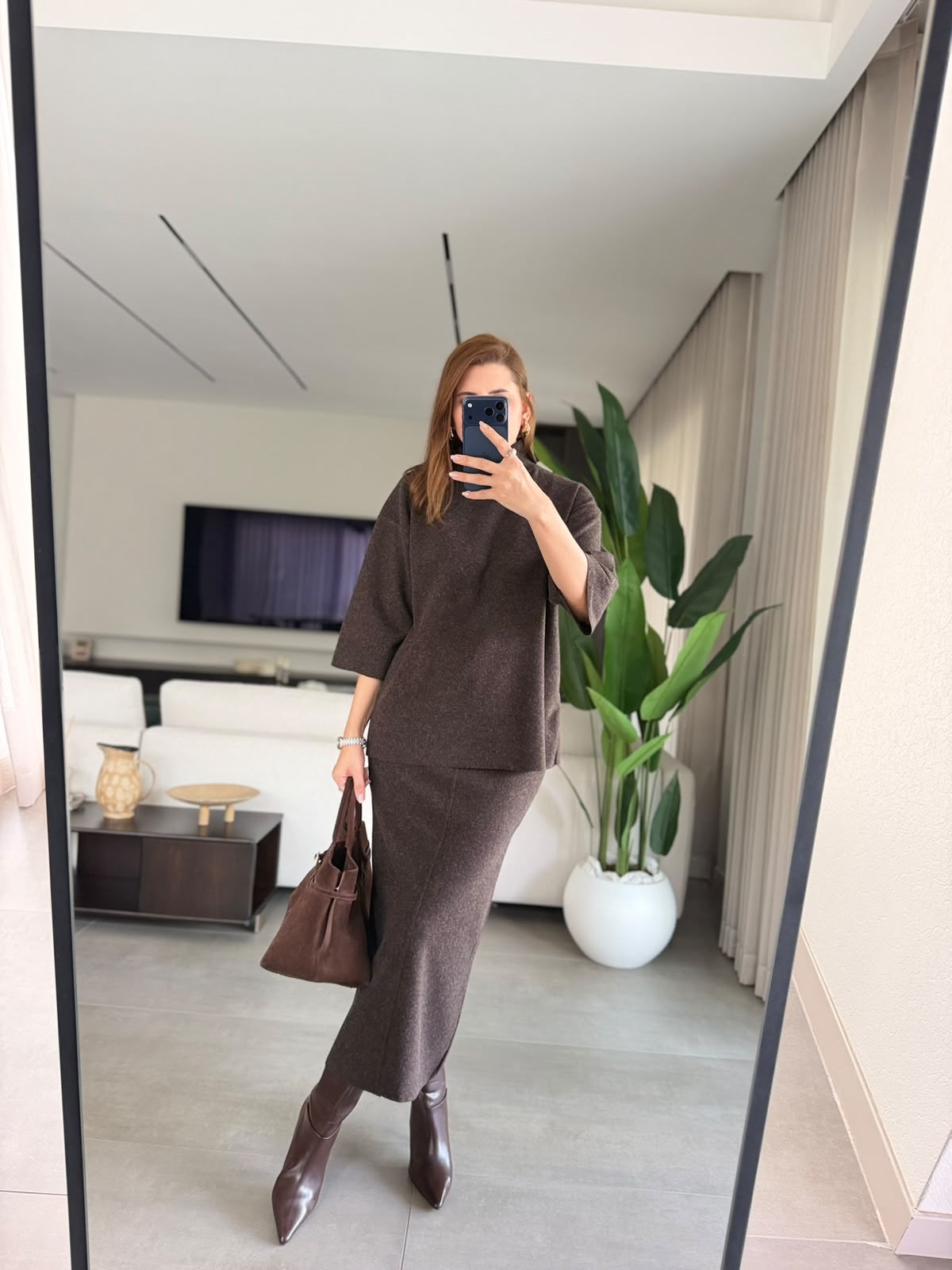 Acı Kahve Belinda Korse Etekli Takım
