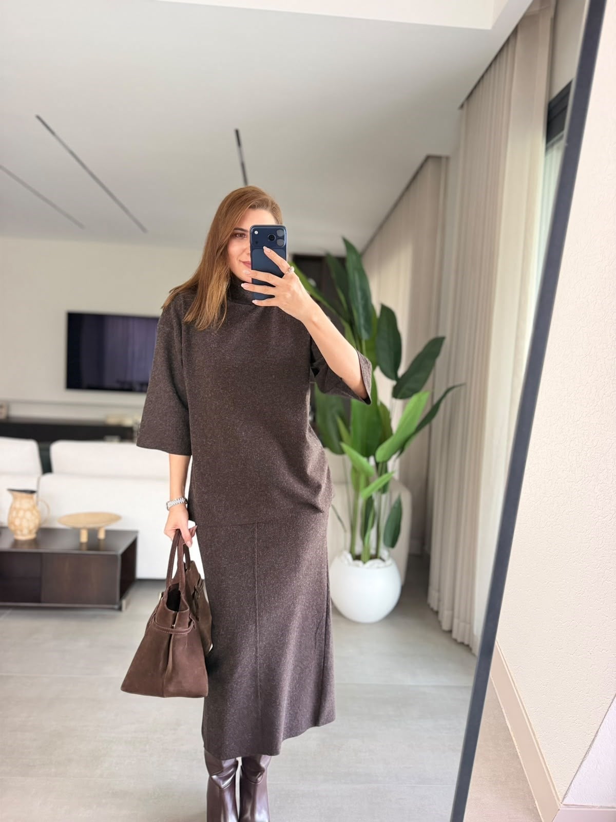 Acı Kahve Belinda Korse Etekli Takım