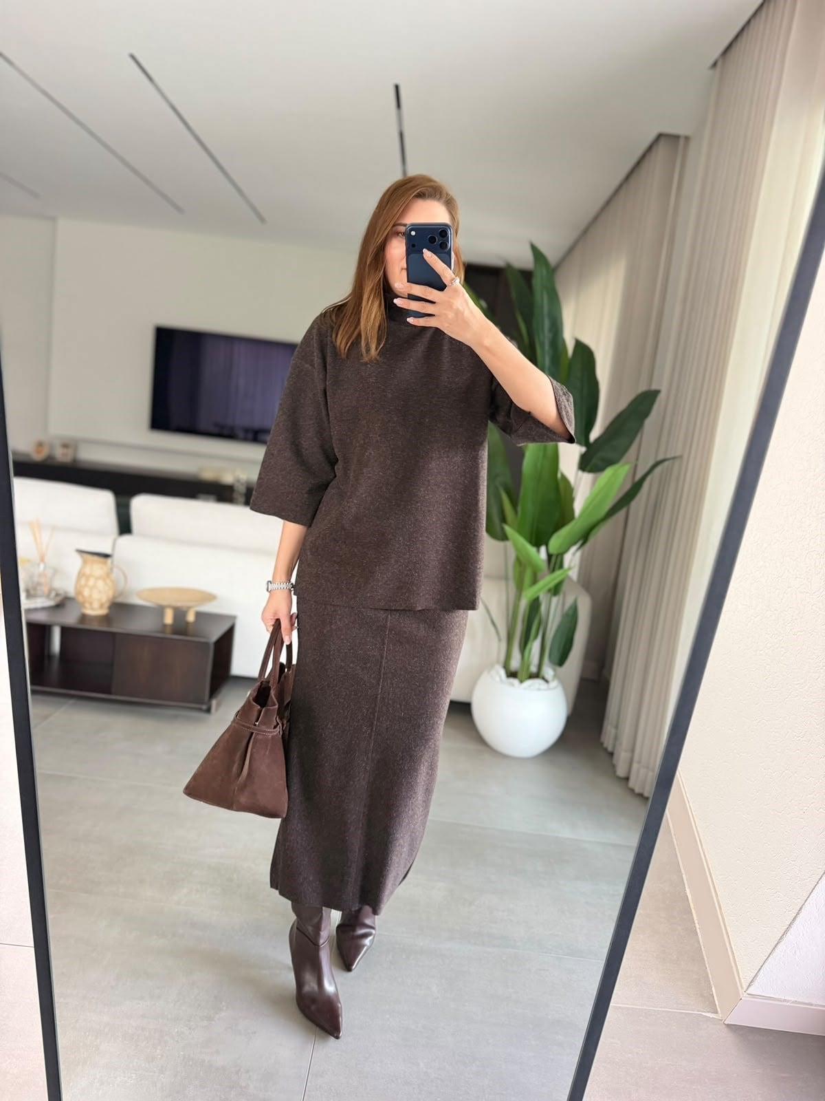 Acı Kahve Belinda Korse Etekli Takım