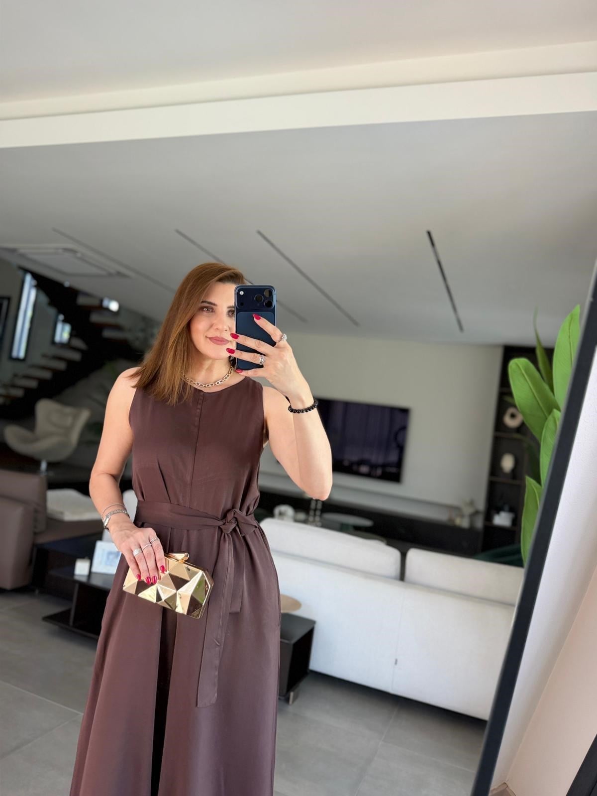 Acı Kahve Belmando Dokuma Tulum