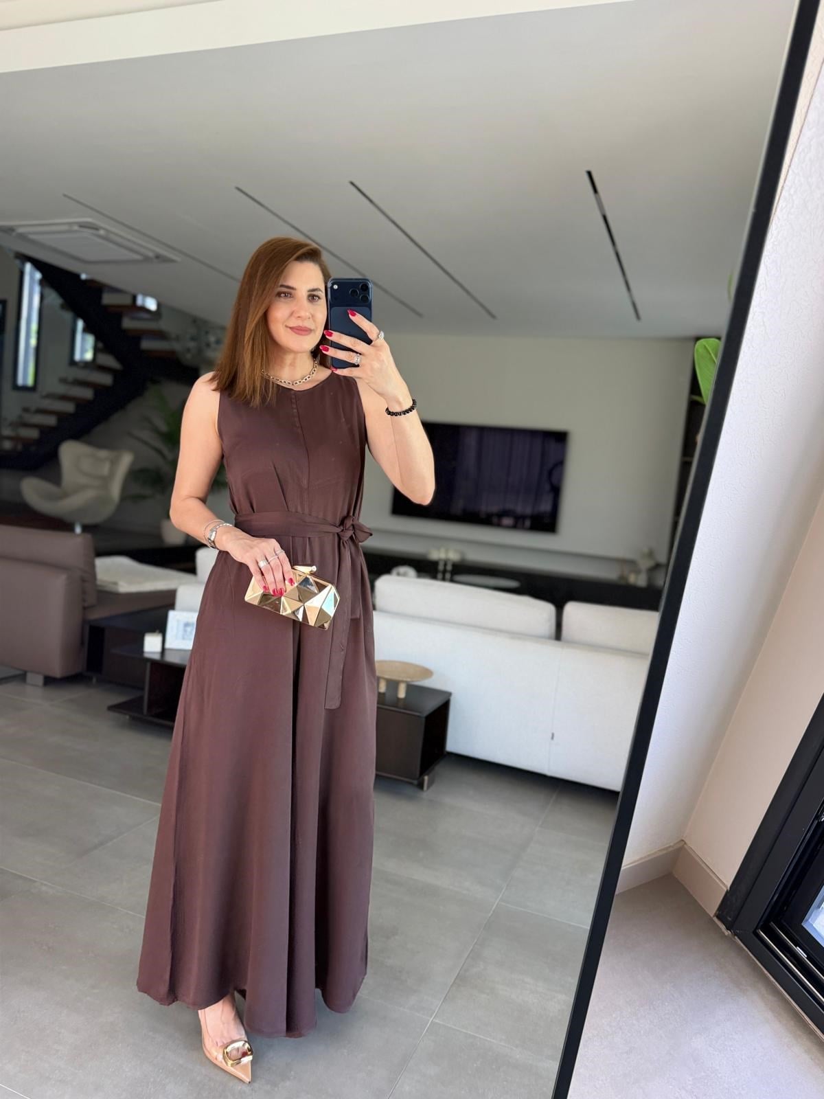 Acı Kahve Belmando Dokuma Tulum