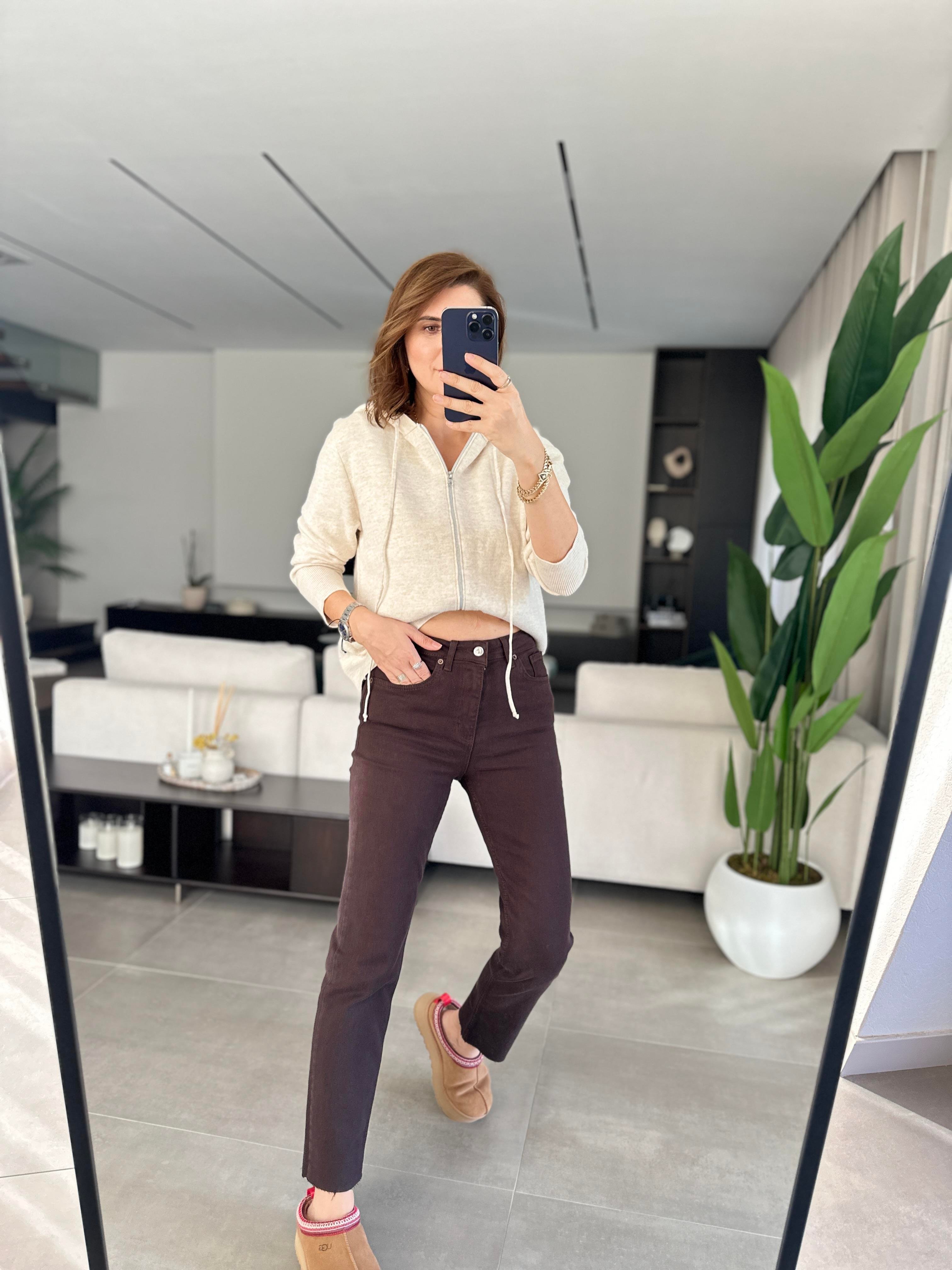 Acı Kahve Boyfit Pantolon