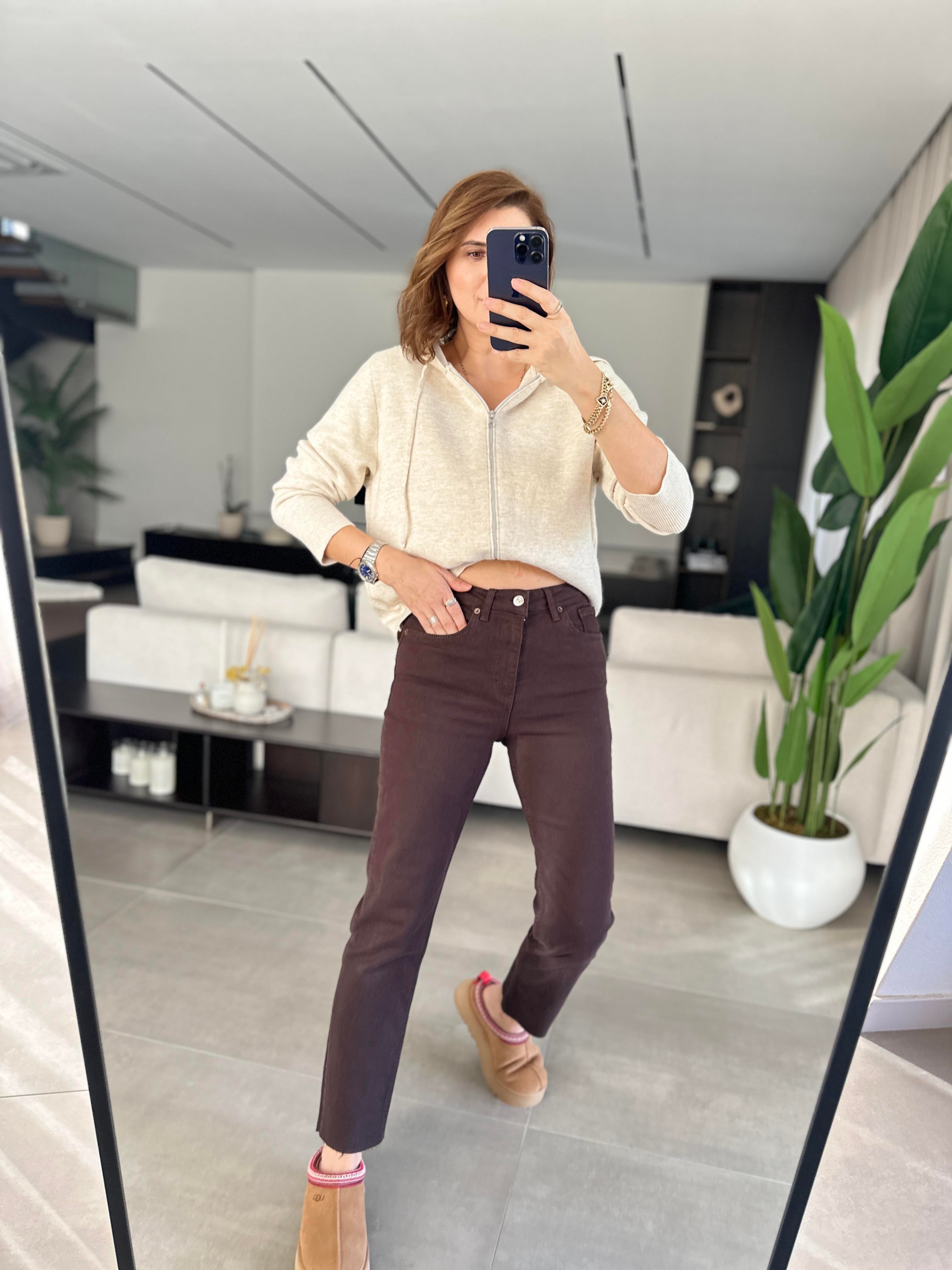 Acı Kahve Boyfit Pantolon