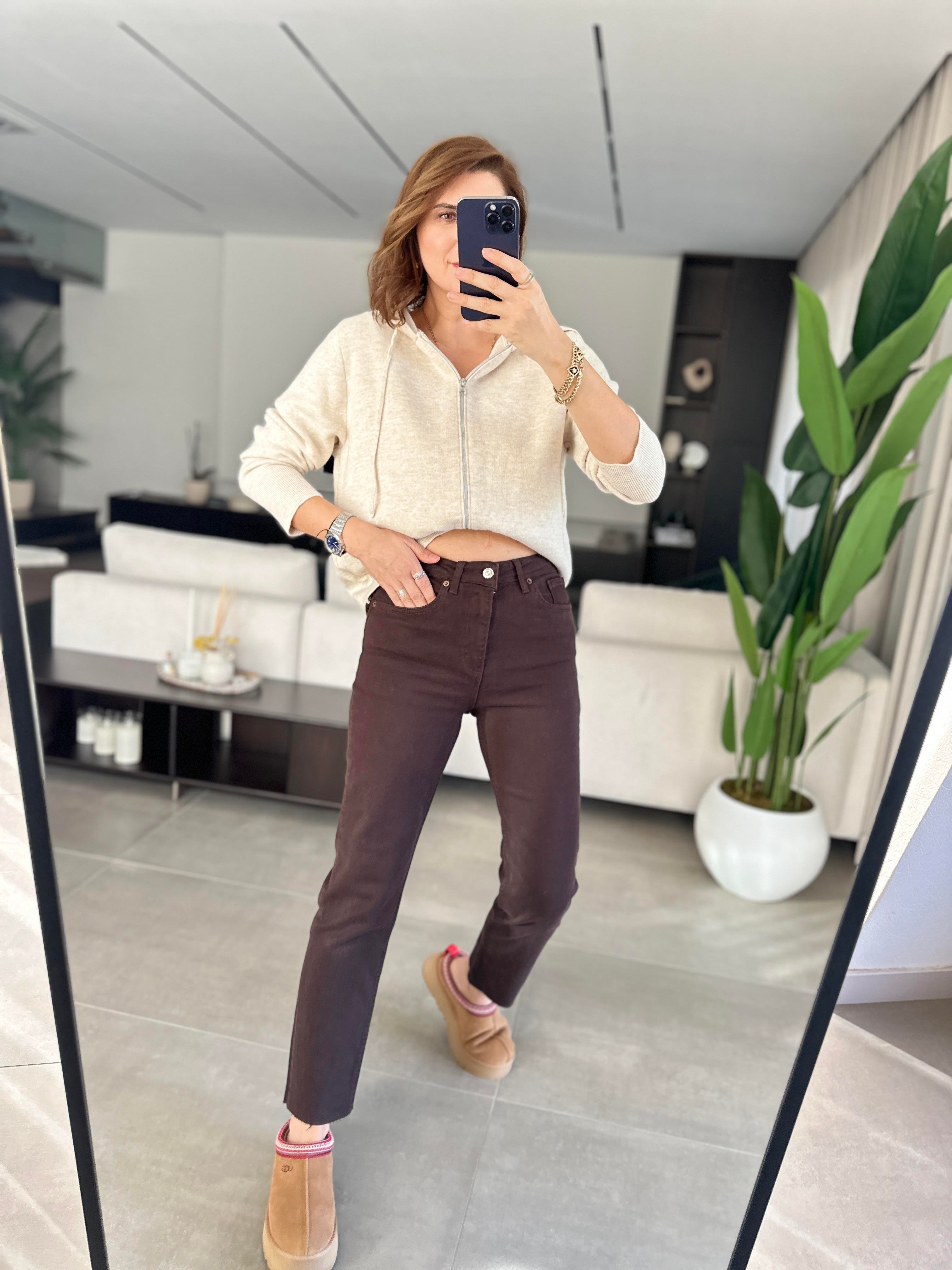 Acı Kahve Boyfit Pantolon