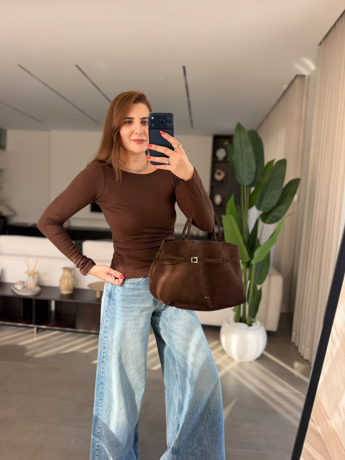 Acı Kahve Buzzy Yan Büzgülü Bluz