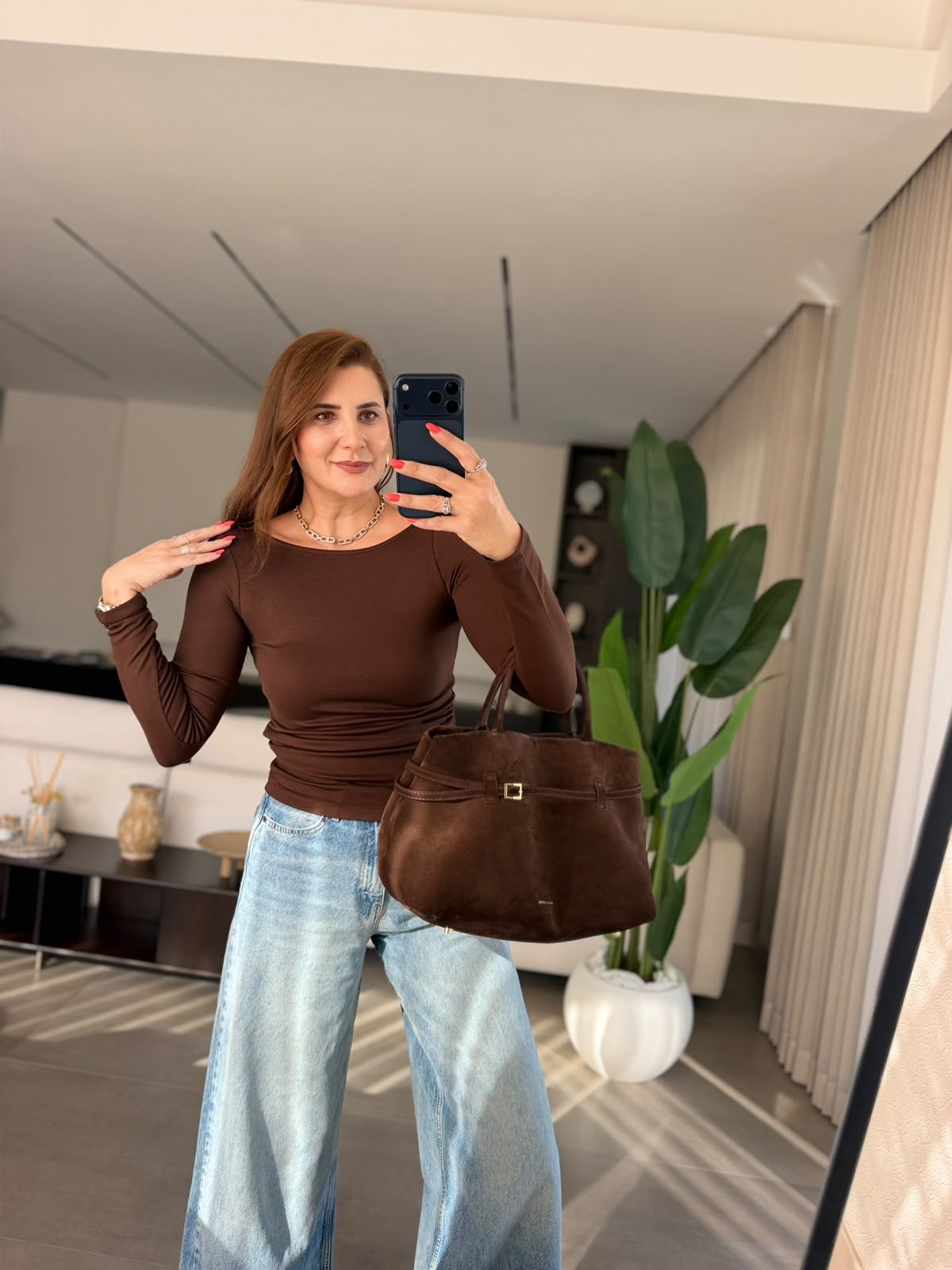 Acı Kahve Buzzy Yan Büzgülü Bluz