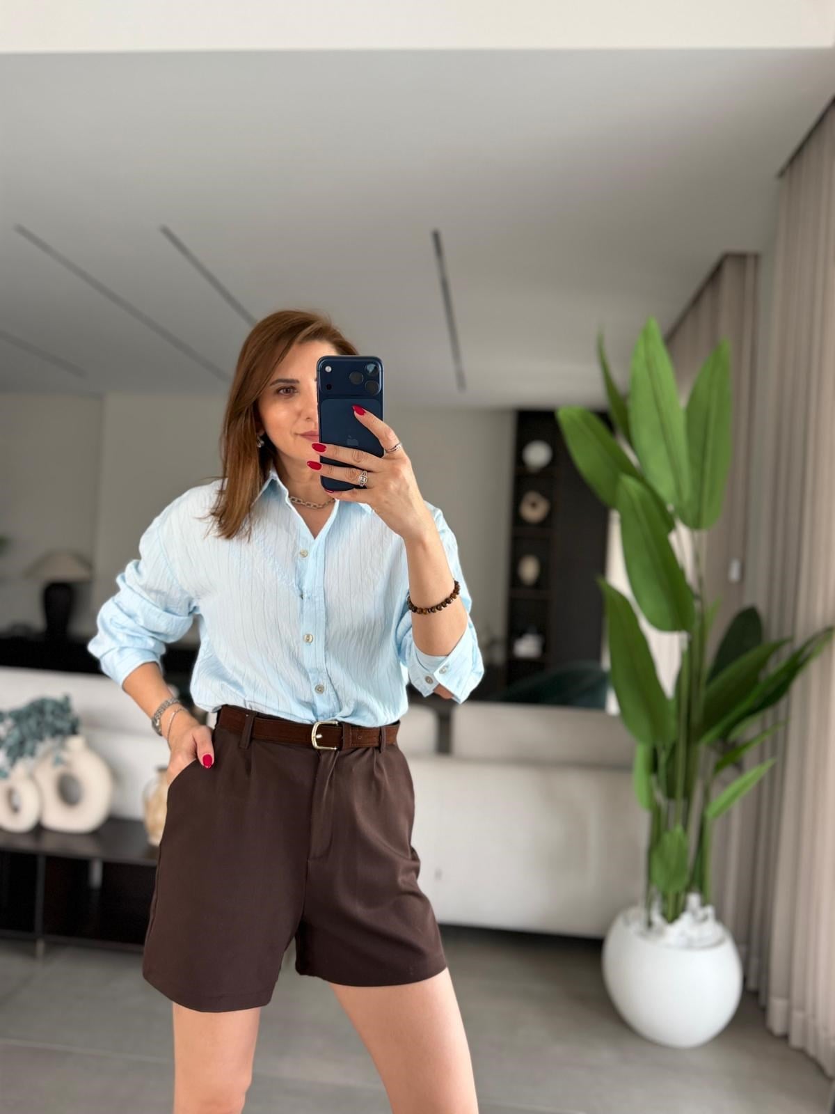 Acı Kahve Flotalı Şort