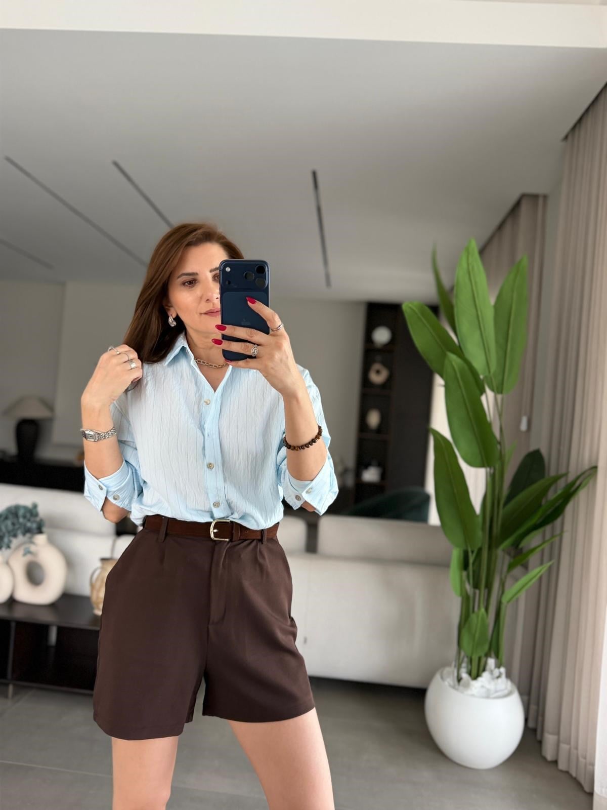 Acı Kahve Flotalı Şort