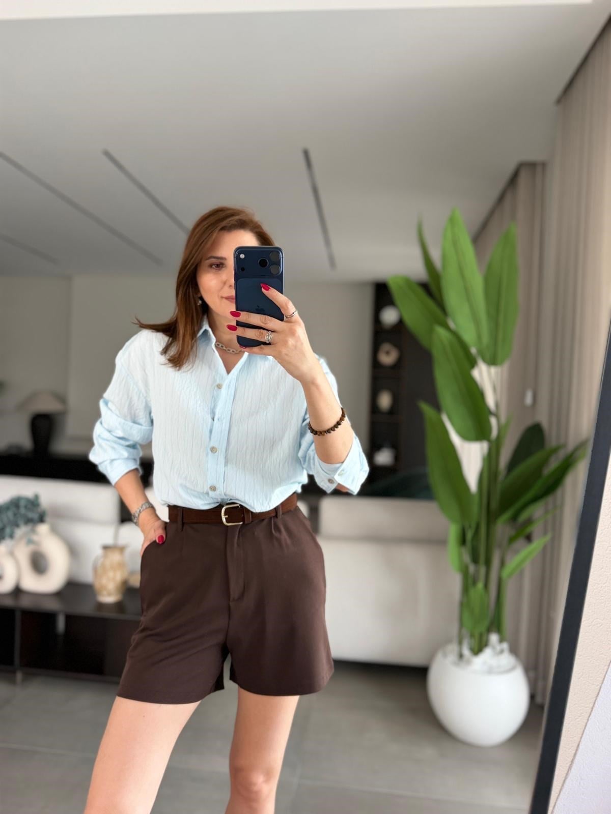 Acı Kahve Flotalı Şort